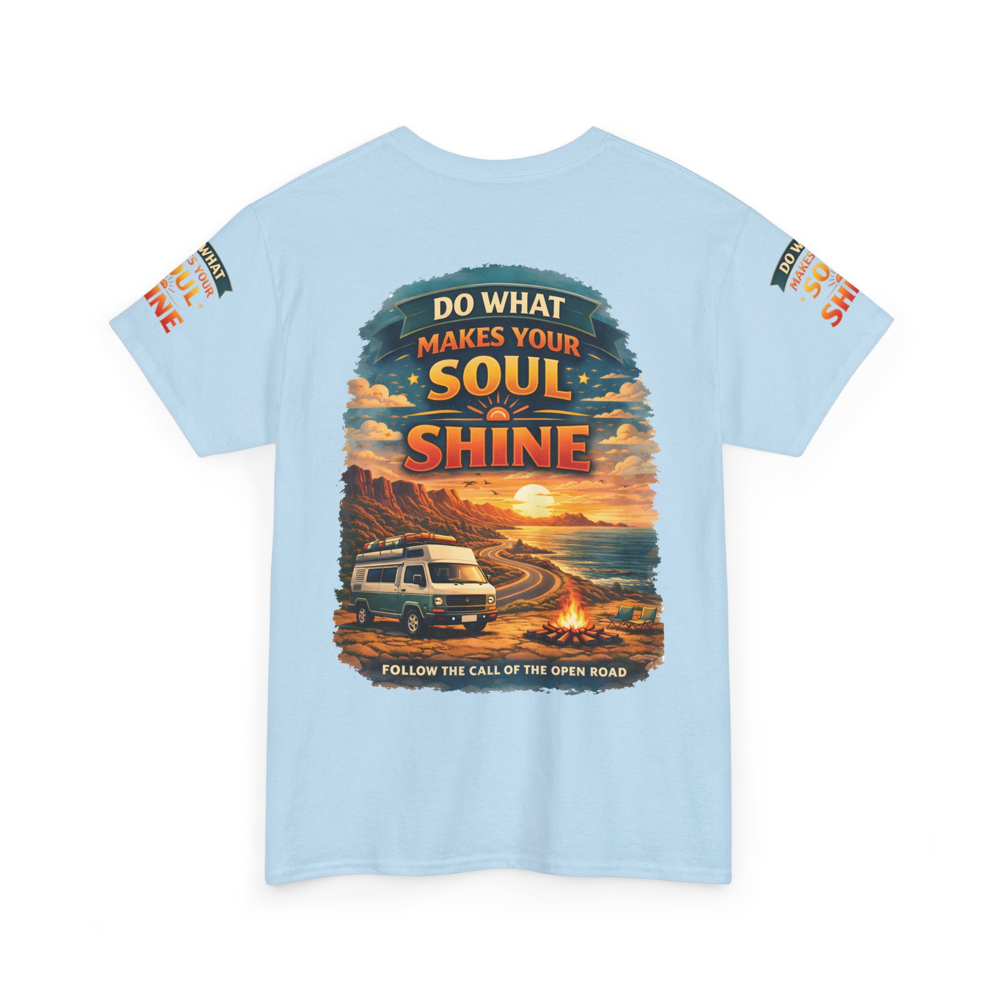Unisex Heavy Cotton Tee — "Do What Makes Your Soul Shine" Design Scenic-Line