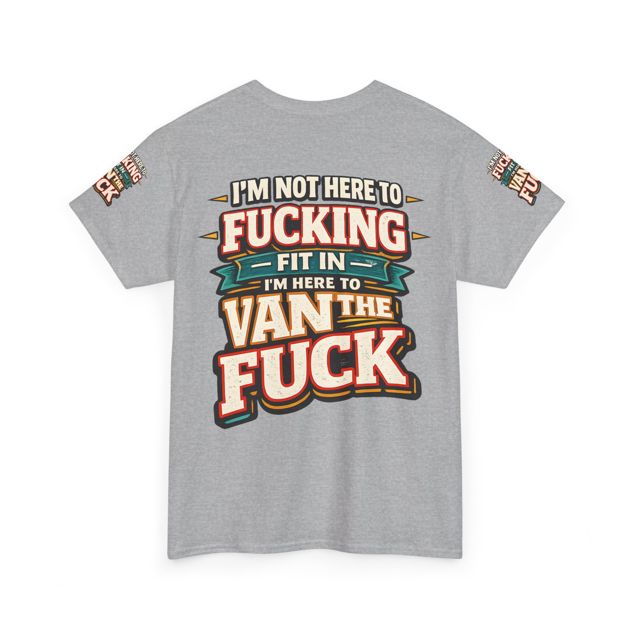 Unisex Heavy Cotton Tee — "I´m Not Here To Fucking Fit In" Design F**K-Line