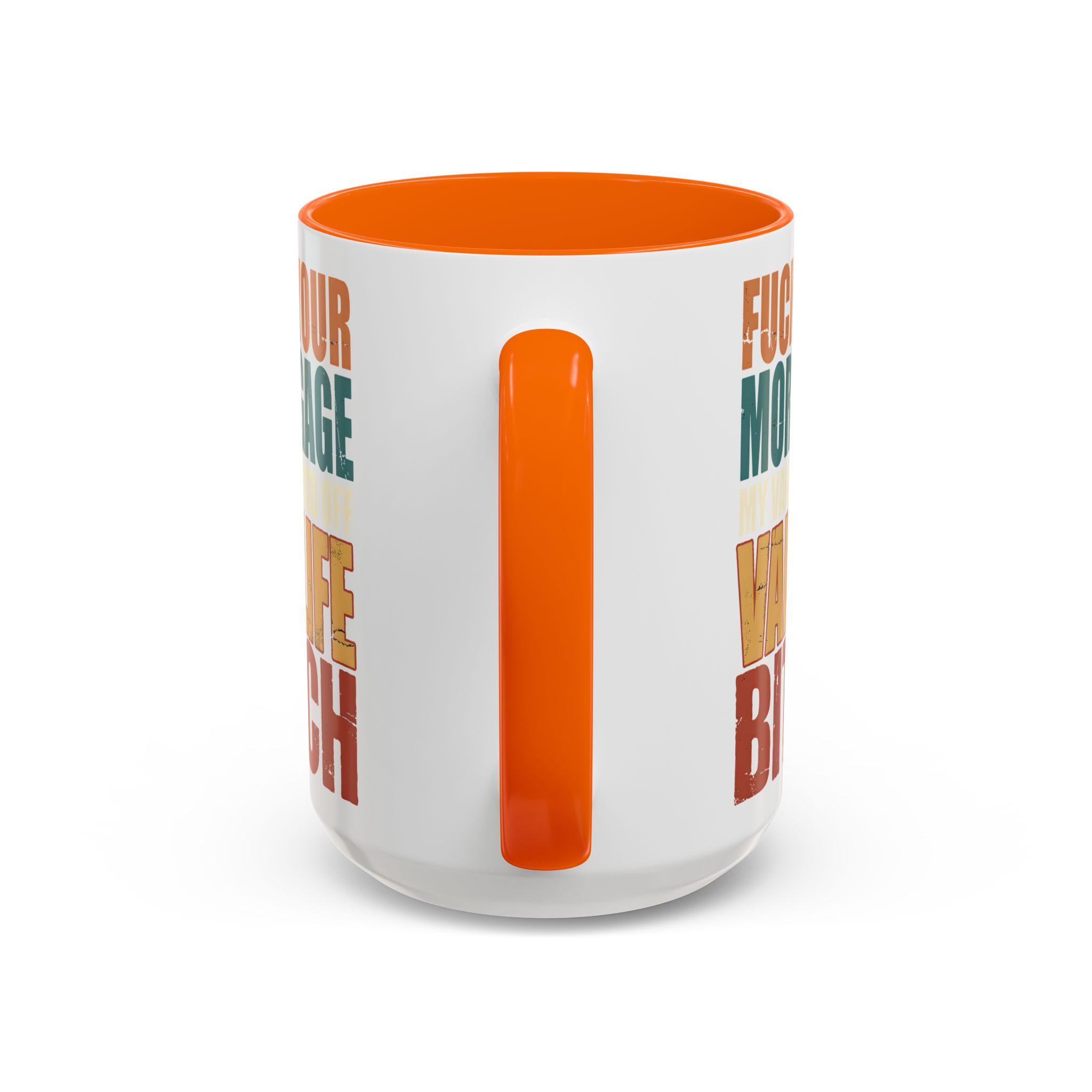 Accent Coffee Mug (11, 15oz) — "Fuck Your Mortgage" Design F**K-Line