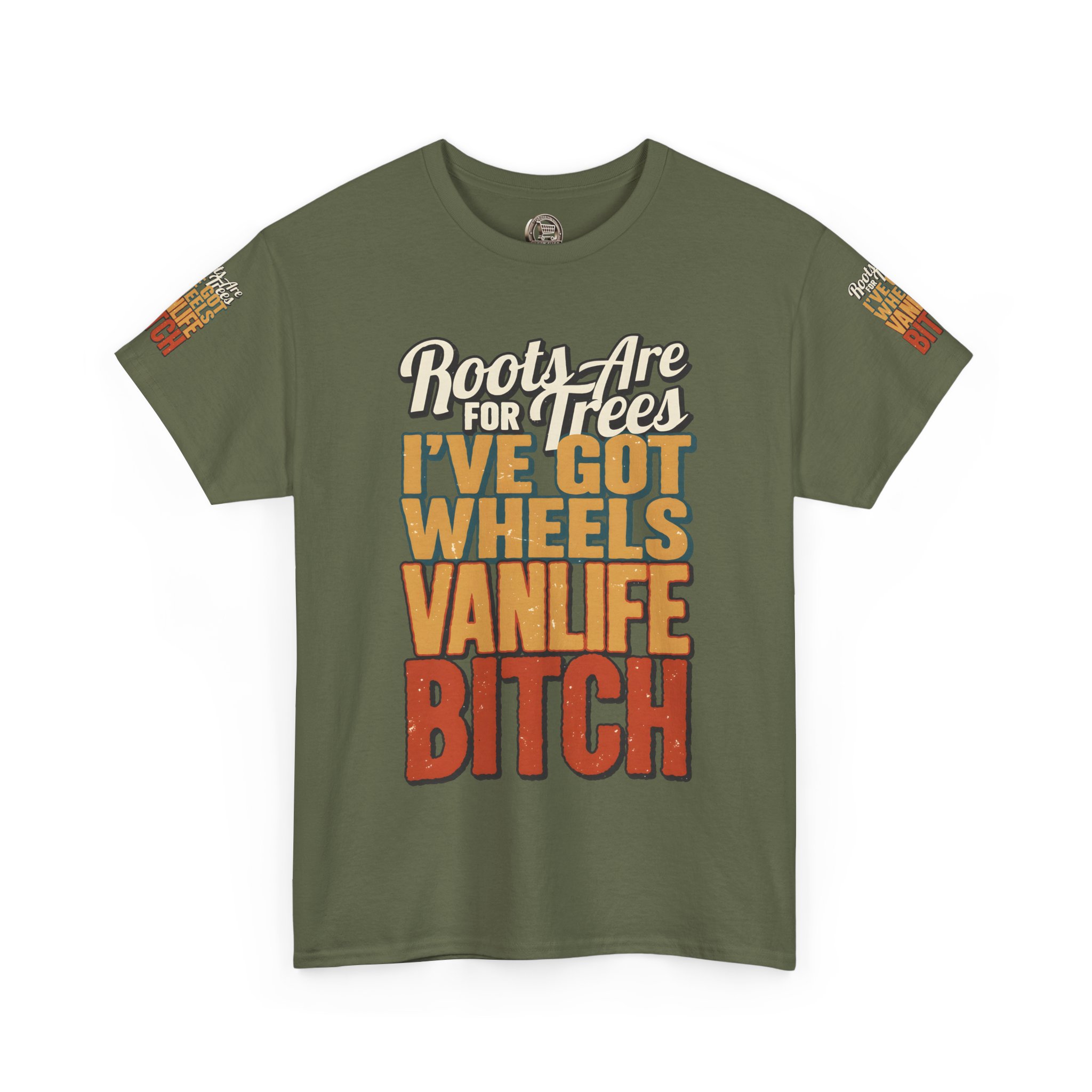 Unisex Heavy Cotton Tee — "Roots Are For Trees" Design F**K-Line