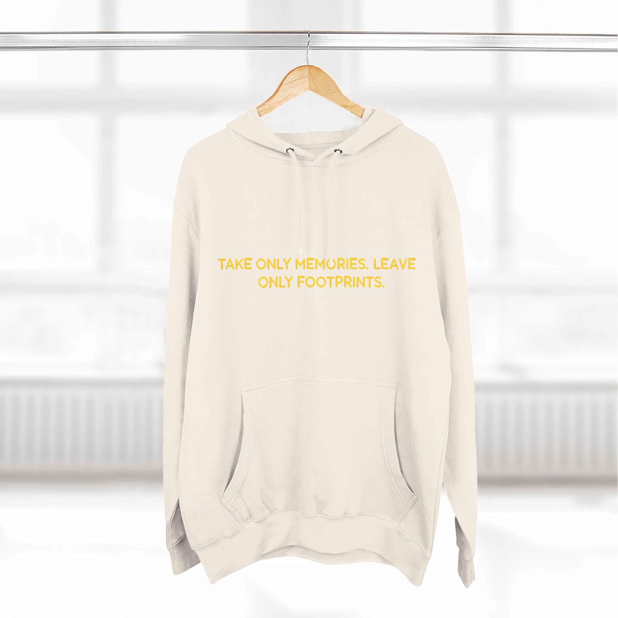 11882483680167500912_2048.jpeg Three-Panel Fleece Hoodie - "Take Only Memories-Leave Only Footprints" Design Sitcom-Line