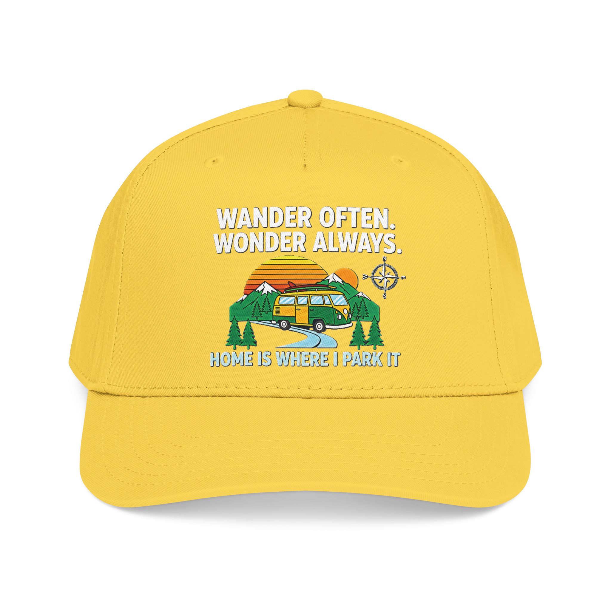 Baseball Cap — "Fueled by Exploration" Adventure Is My Compass Camper Hat