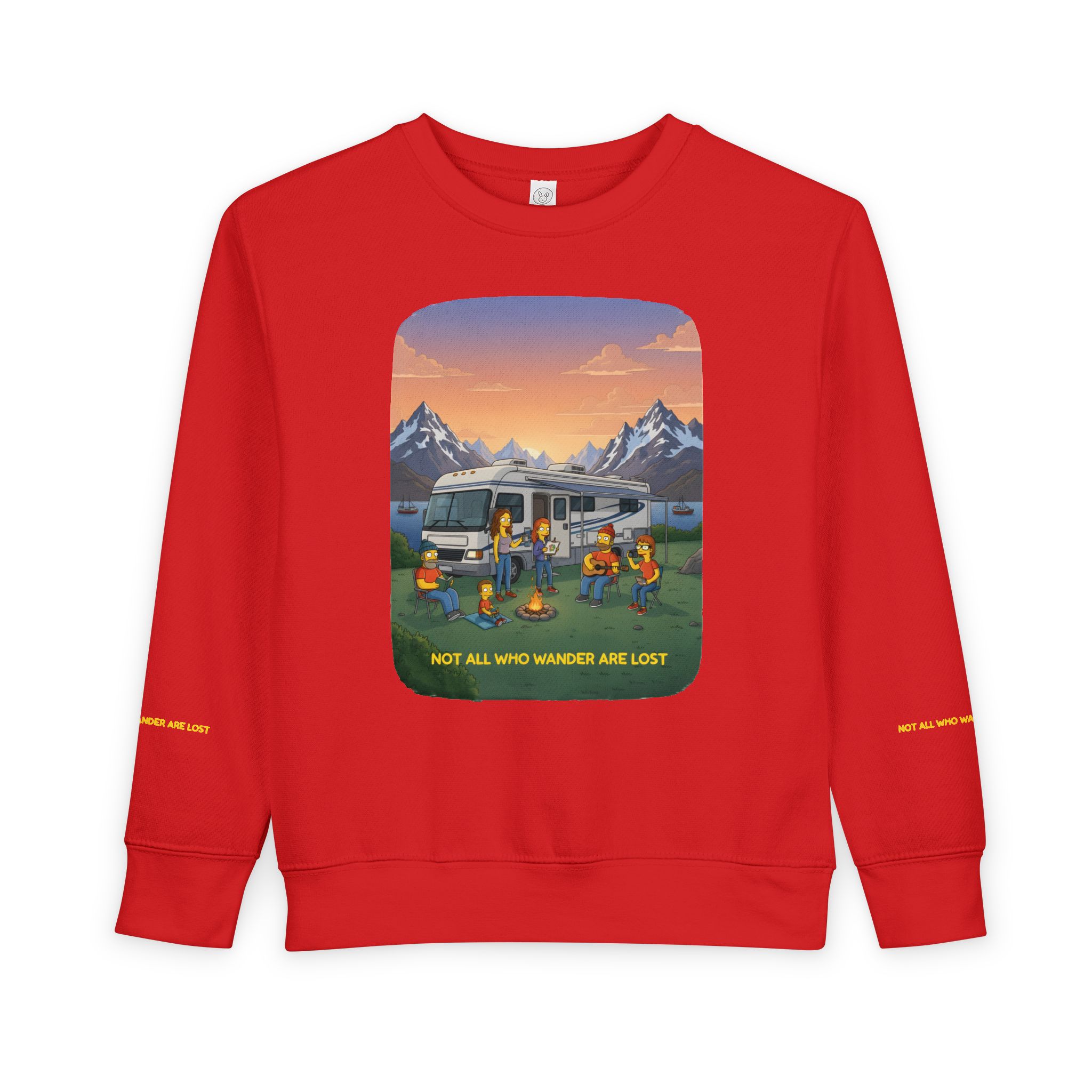 Toddler Sweatshirt - "Not All Who Wander Are Lost" (Design Sitcom-Line)