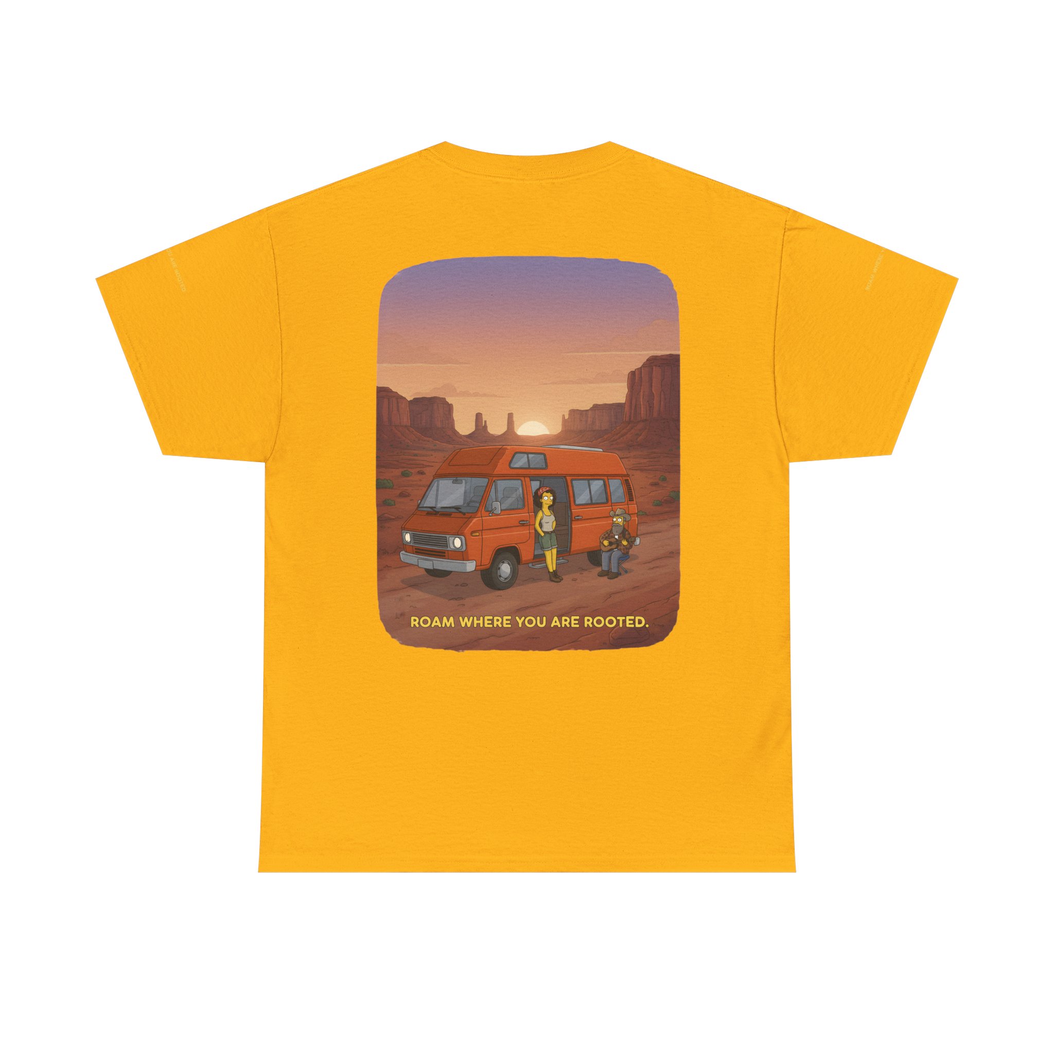 Unisex Heavy Cotton Tee — "Roam Where You Are Rooted" Design Sitcom-Line