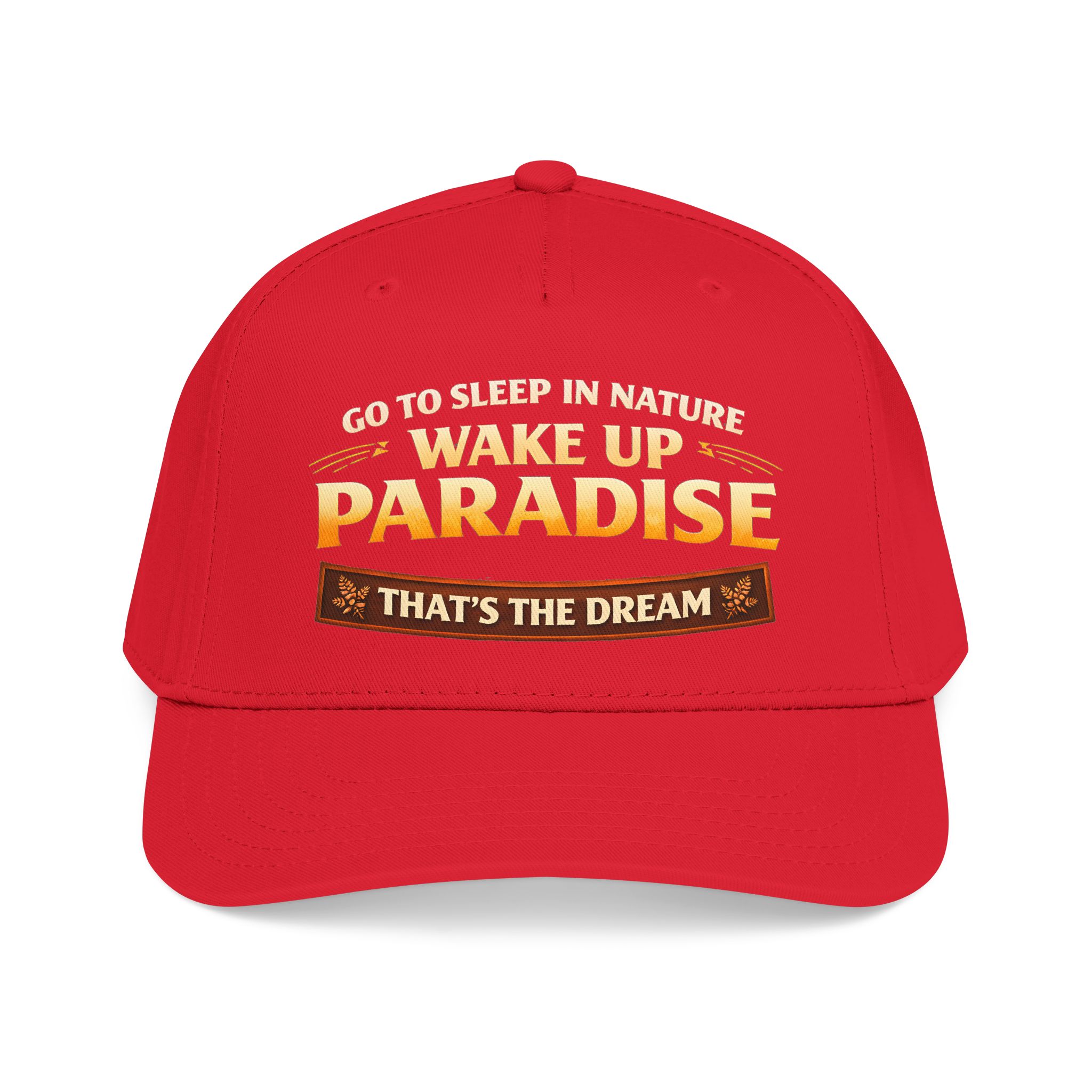Baseball Cap - "Go sleep Nature-Wake Up Paradise" Design Scenic-Line