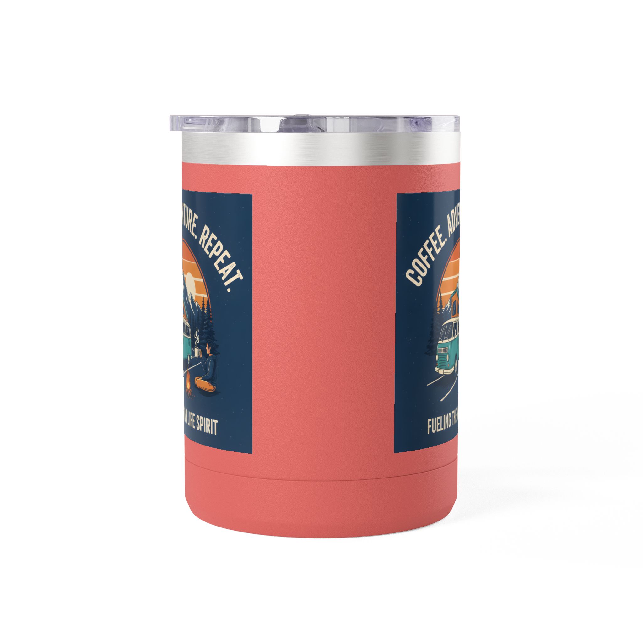 Coffee Mug Tumbler, 15oz — “Coffee. Adventure. Repeat.”