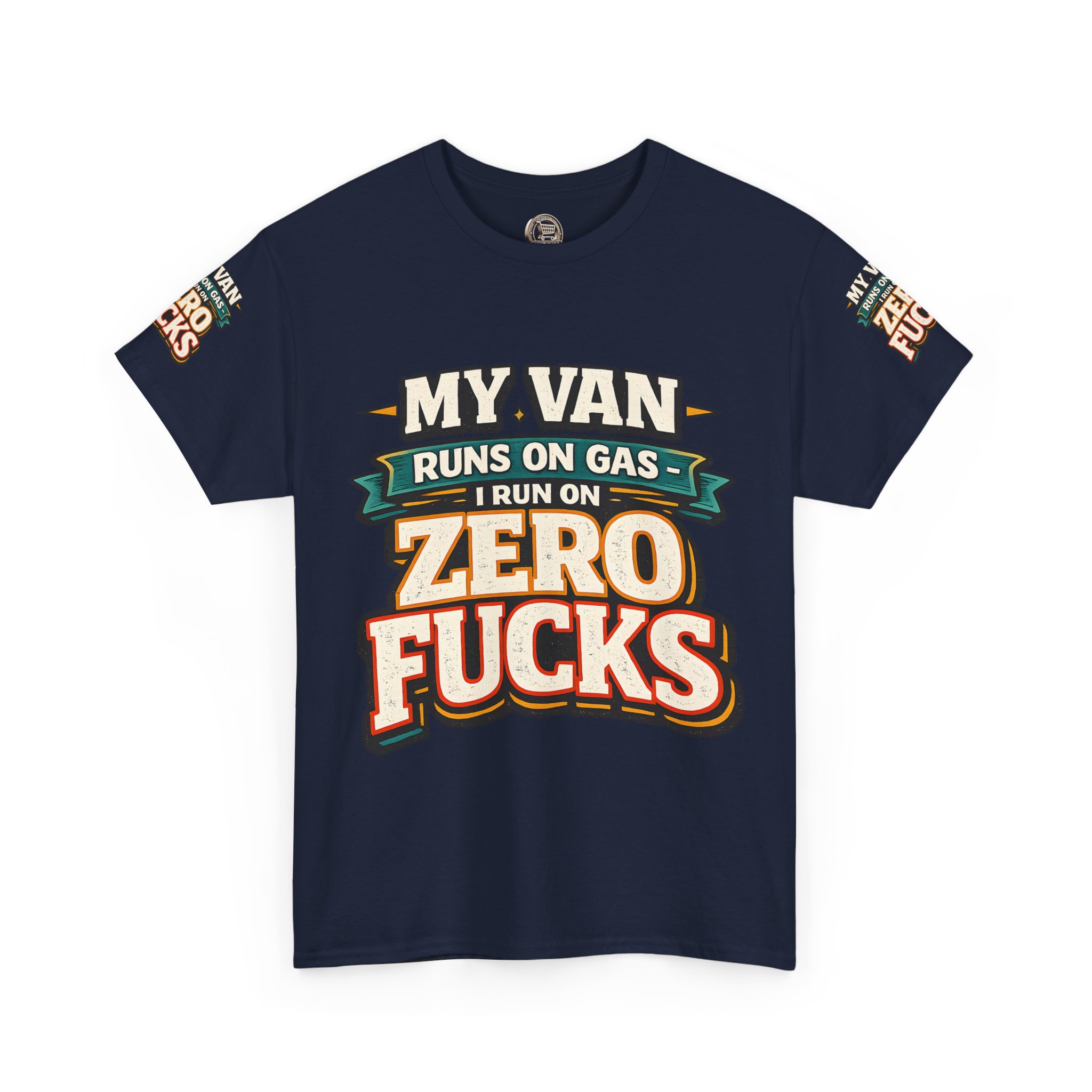 Unisex Heavy Cotton Tee — "My Van Runs On Gas" Design F**K-Line