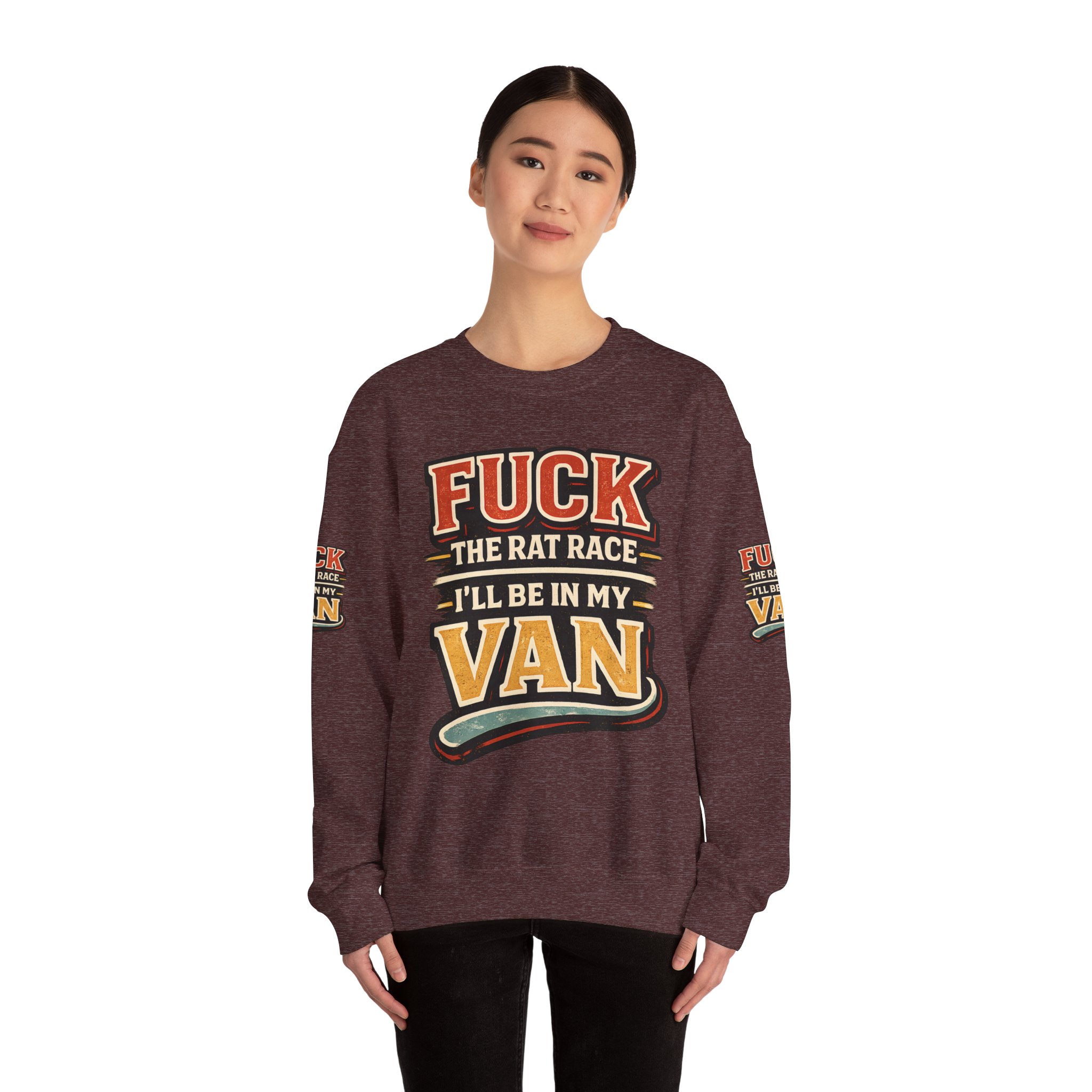 11941680694692914792_2048.jpeg Unisex Heavy Blend™ Crewneck Sweatshirt — "Fuck The Rat Race" Design F**K-Line