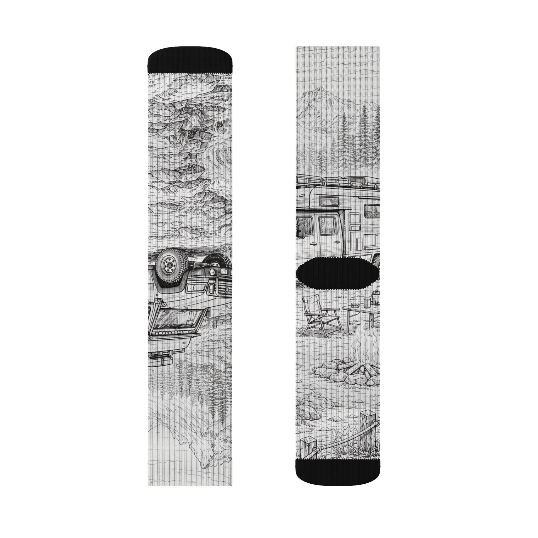 11949071825284234007_2048-1.jpeg Sublimation Socks — Retro Camper Roadtrip Crew Socks