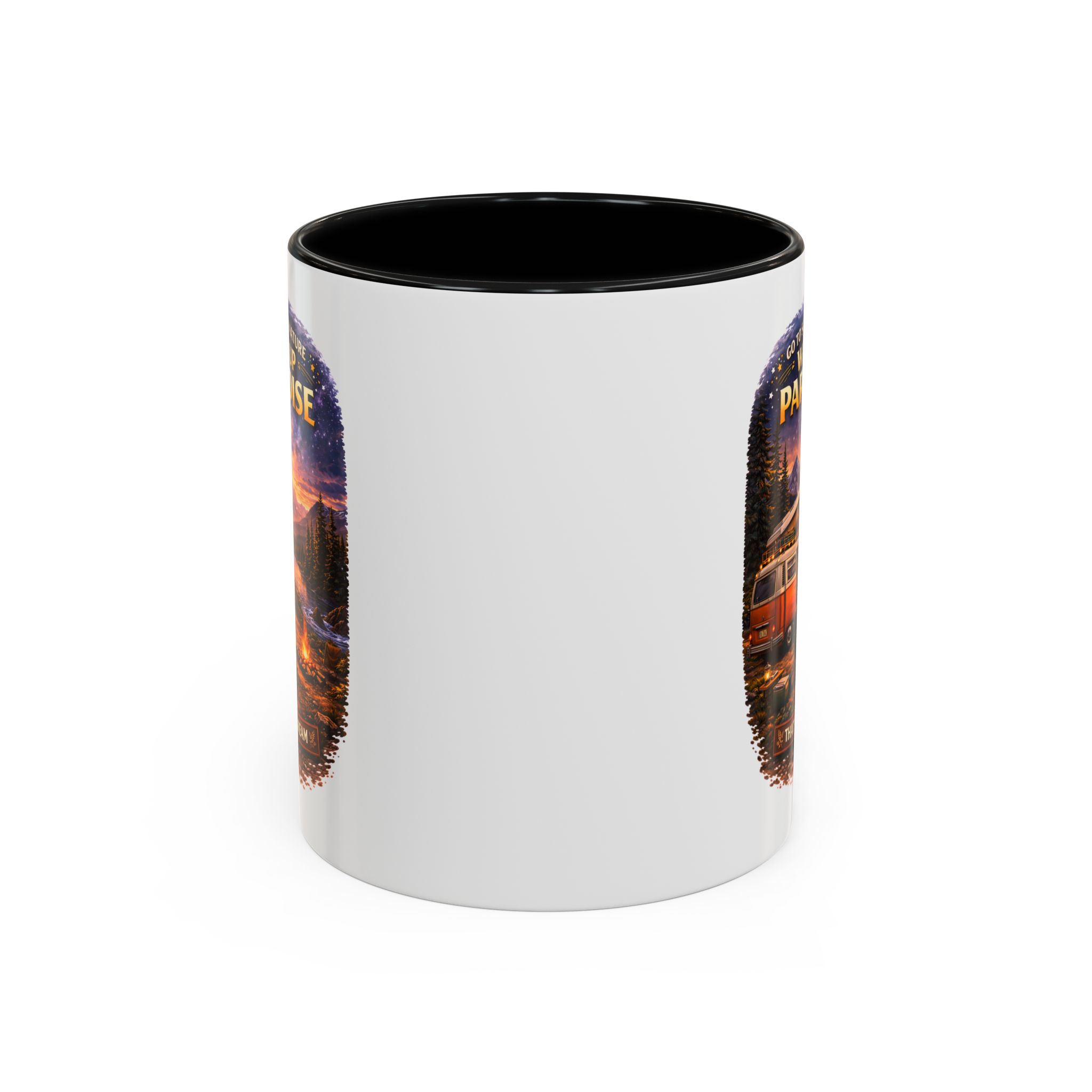 Accent Coffee Mug (11, 15oz) — "Go to Sleep in Nature" Design Scenic-Line