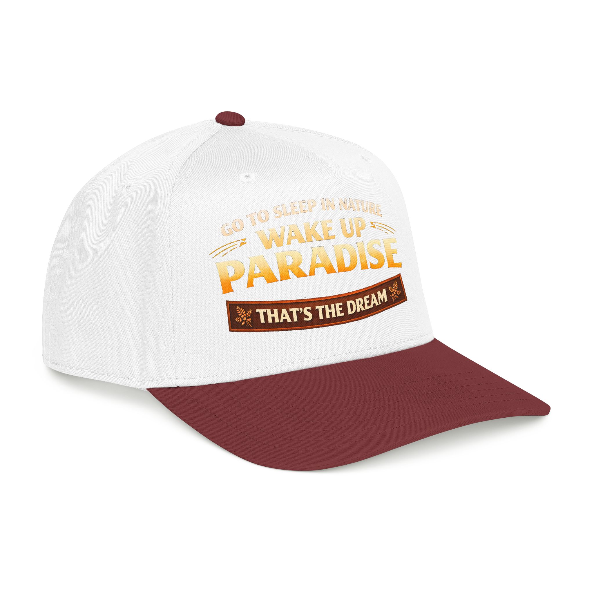 Baseball Cap - "Go sleep Nature-Wake Up Paradise" Design Scenic-Line