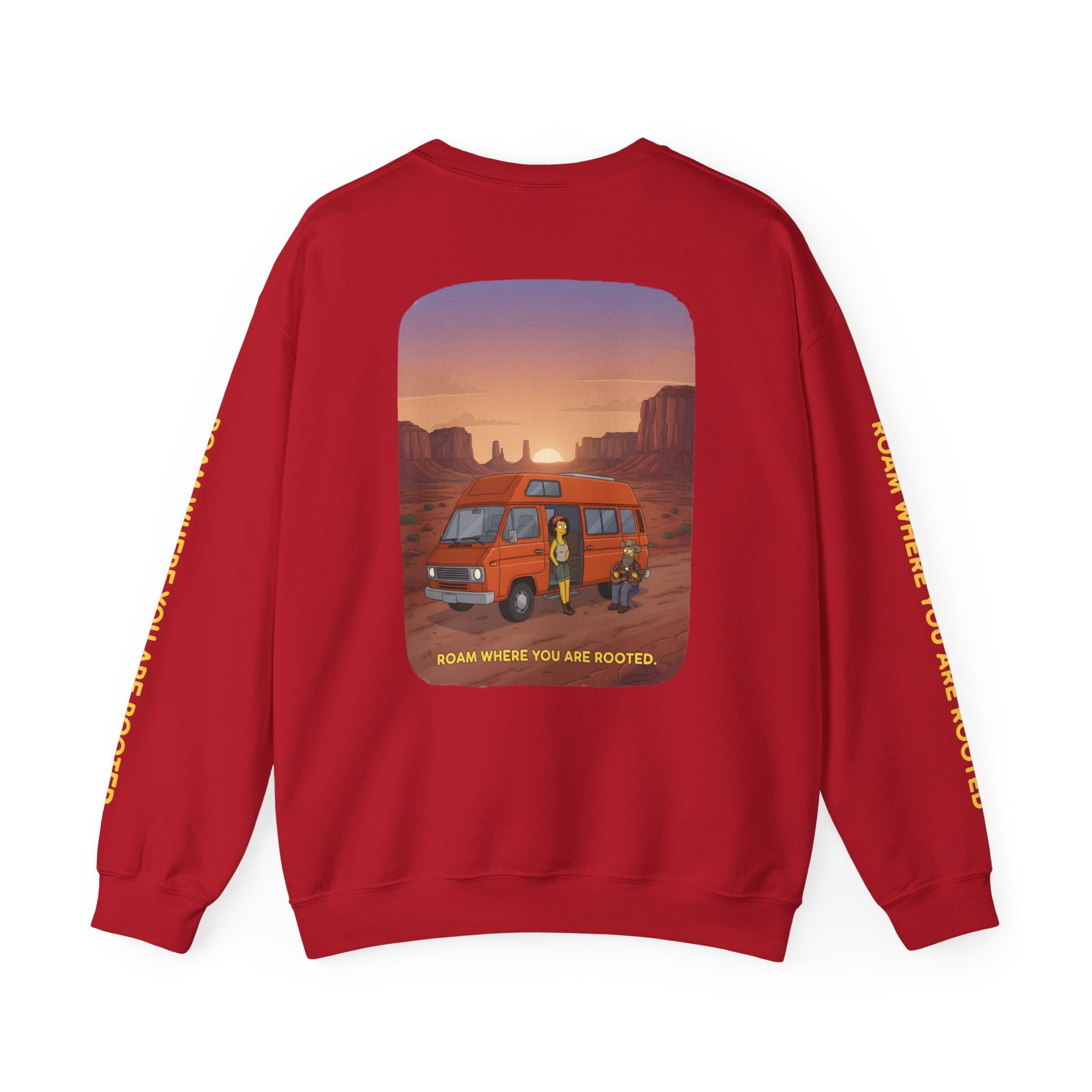 11950901611712666815_2048.jpeg Unisex Heavy Blend™ Crewneck Sweatshirt — "Roam Where You Are Rooted" Design Sitcom-Line