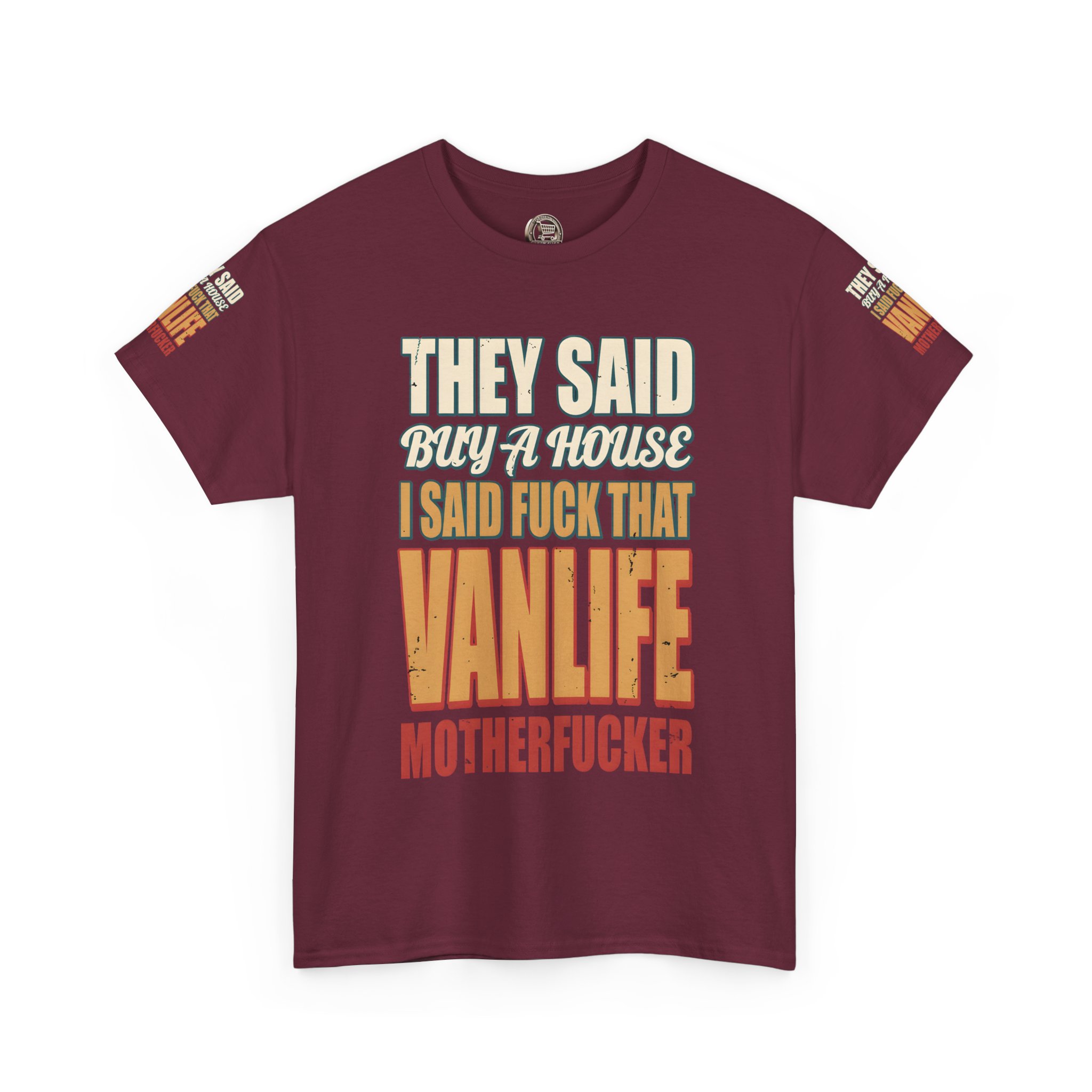 11951814462977682171_2048.jpeg Unisex Heavy Cotton Tee — "They Said Buy A House" Design F**K-Line