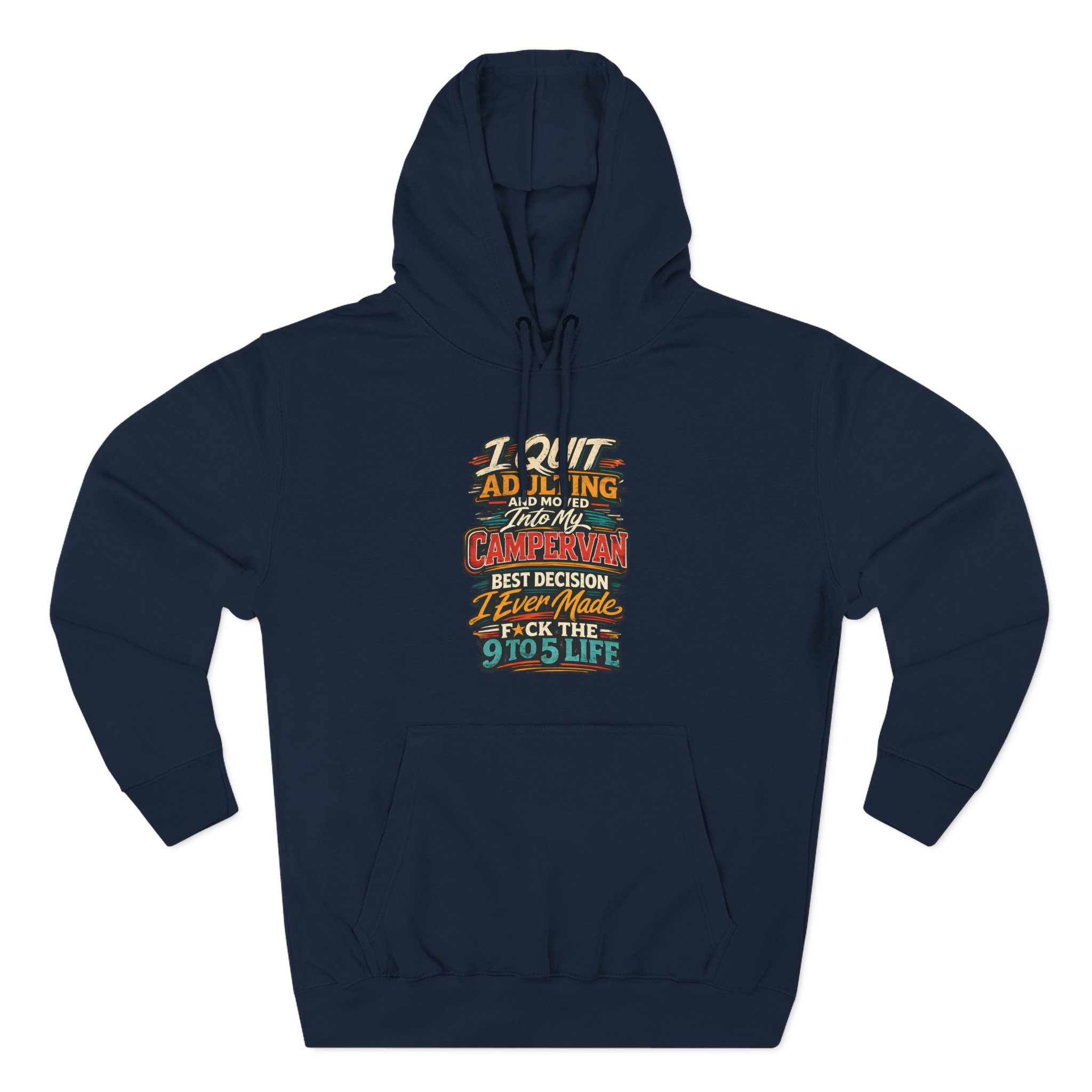 11951986454284358399_2048.jpeg Three-Panel Fleece Hoodie - "I Quit Adulting" Design F**K-Line