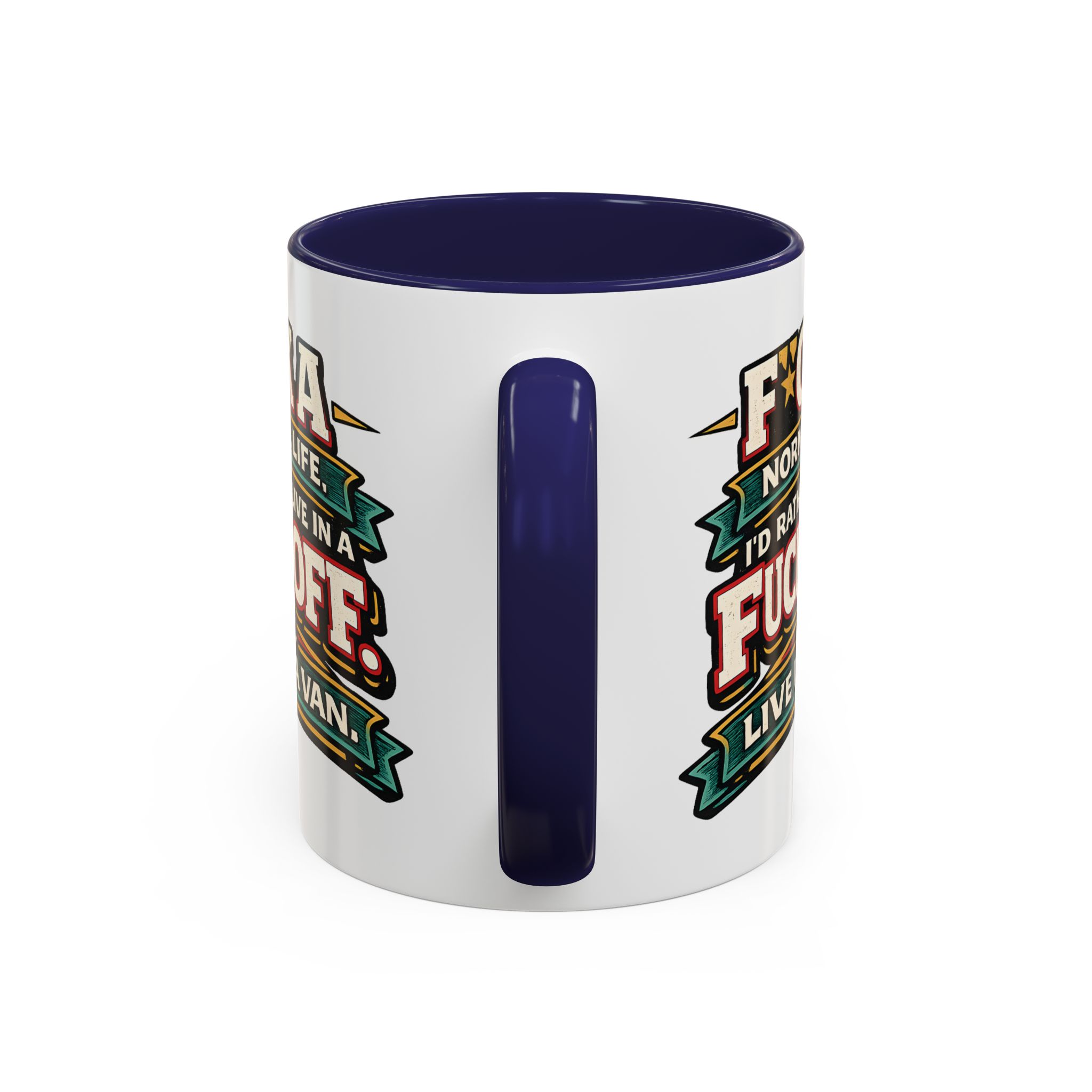 11952542435996595578_2048.jpeg Accent Coffee Mug (11, 15oz) — "Fuck A Normal Life" Design F**K-Line