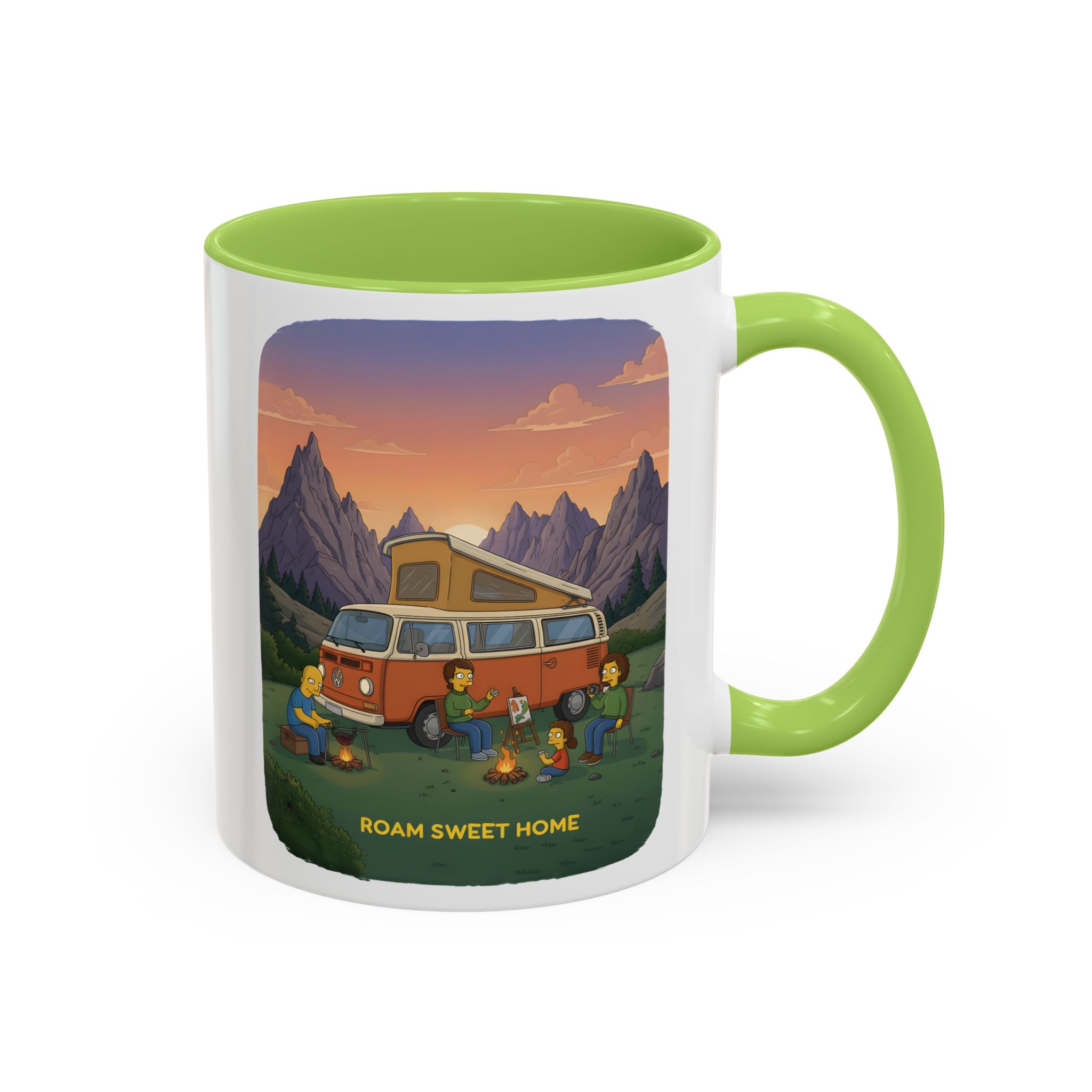 Accent Coffee Mug (11, 15oz) — "Roam Sweet Home" Design Sitcom-Line