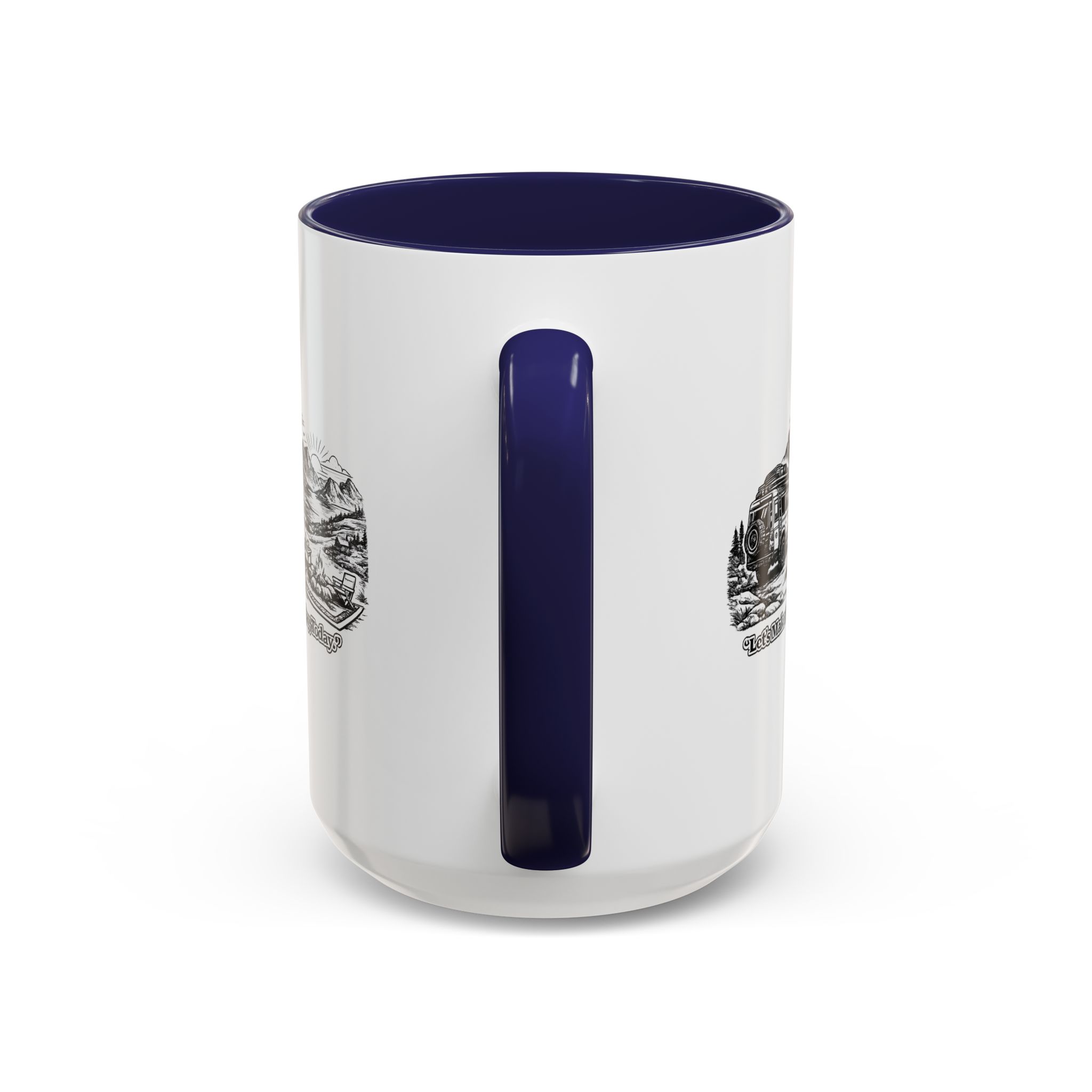Accent Coffee Mug (11, 15oz) — "Lets make Someday, Today?" Design Minimal-Line