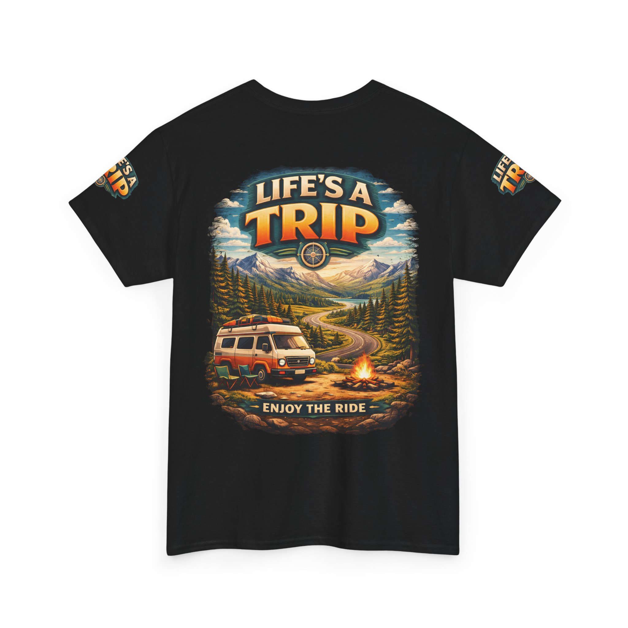 11976137835826139707_2048.jpeg Unisex Heavy Cotton Tee — "Live´s A Trip-Enjoy The Ride" Design Scenic-Line
