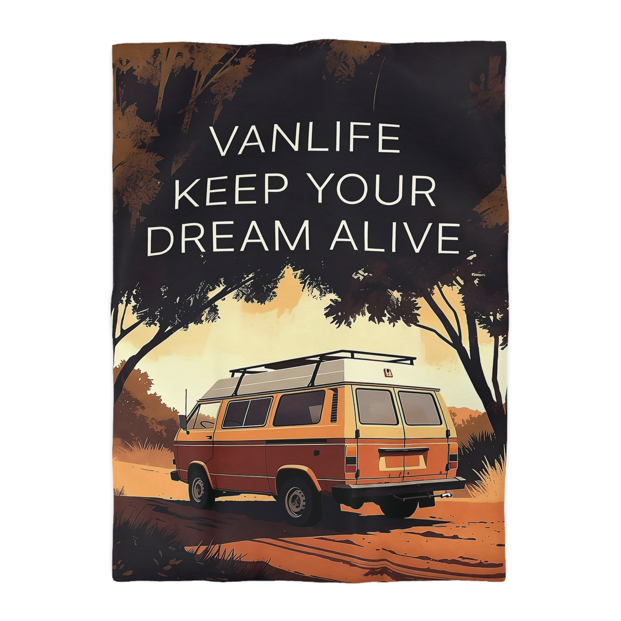 11978703442359017061_2048.jpeg Duvet Cover – "Vanlife Keep Your Dream Alive" Retro Camper Bedding