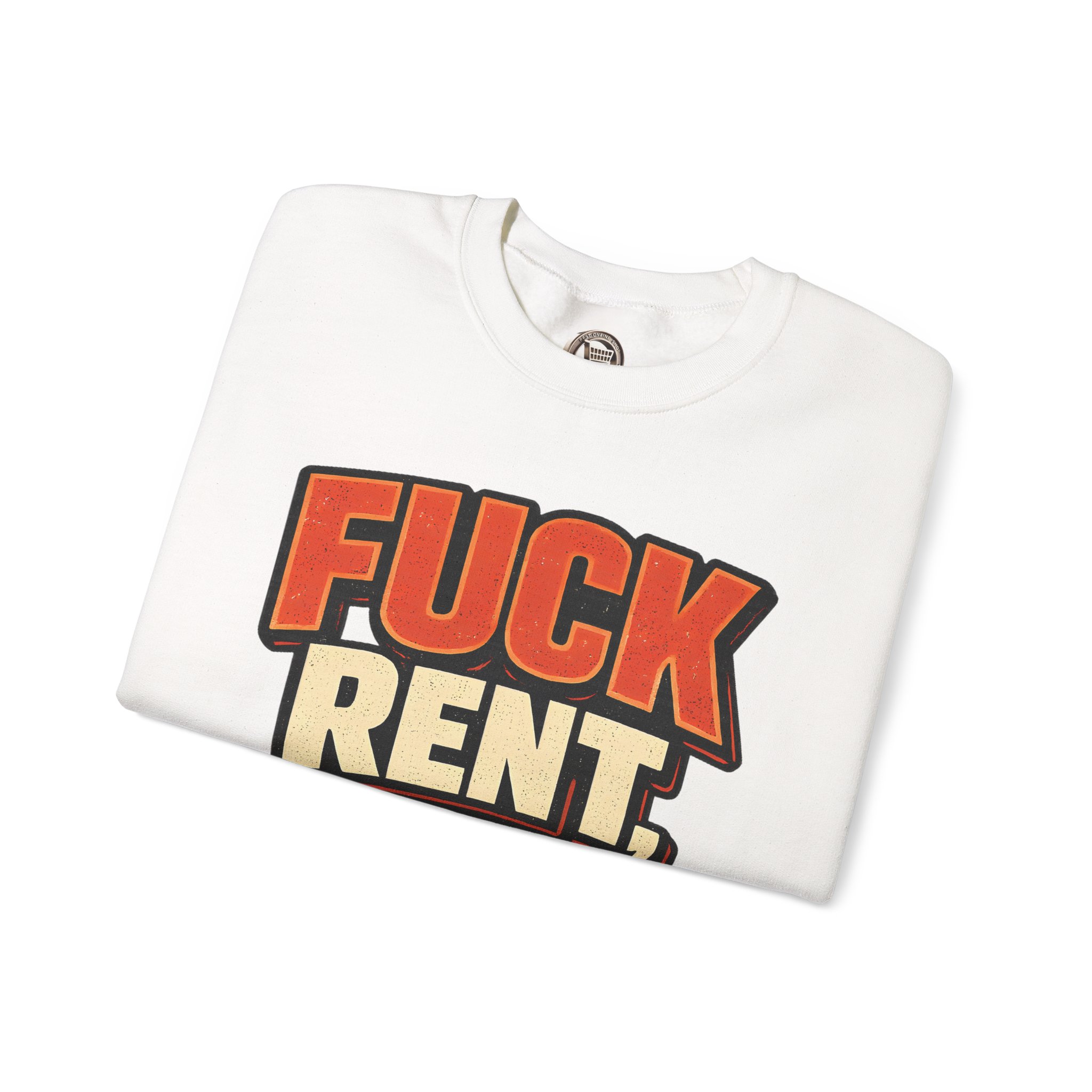 11981301744778200823_2048.jpeg Unisex Heavy Blend™ Crewneck Sweatshirt — "Fuck Rent Catch Sunsets" Design F**K-Line