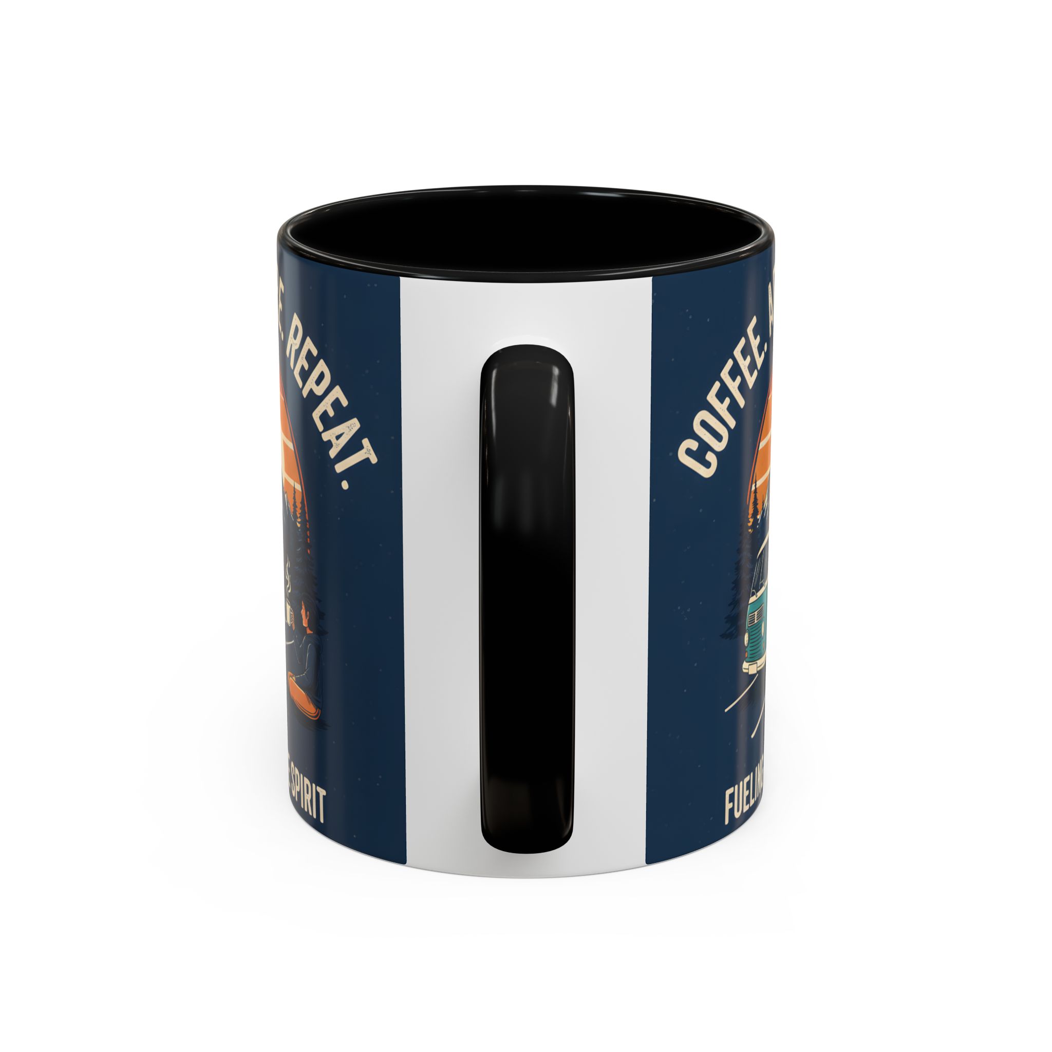 Accent Coffee Mug (11, 15oz) - "Coffee. Adventure. Repeat."