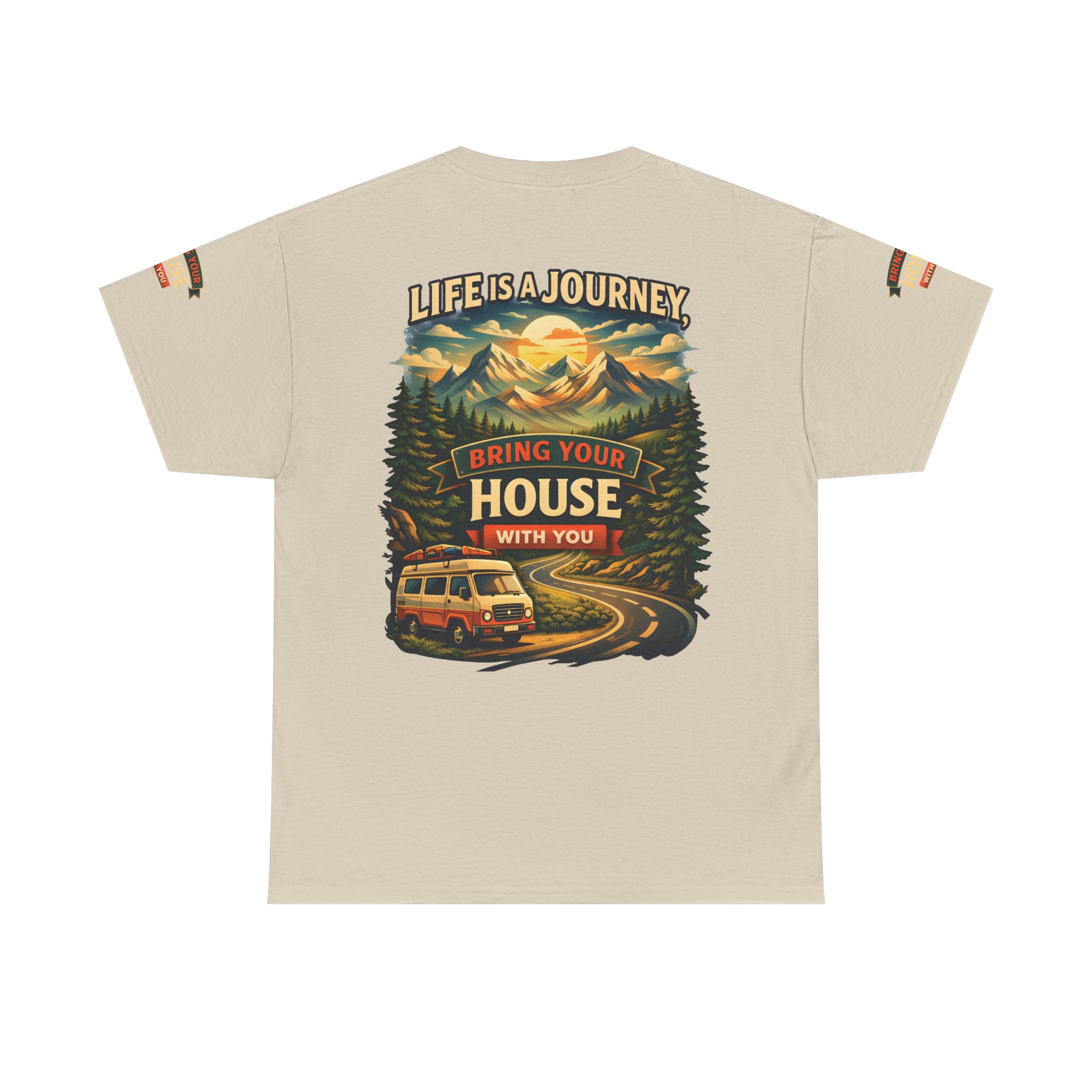 1198729755117564868_2048.jpeg Unisex Heavy Cotton Tee — "Live Is A Journey-Bring Your House With You" Design Scenic-Line