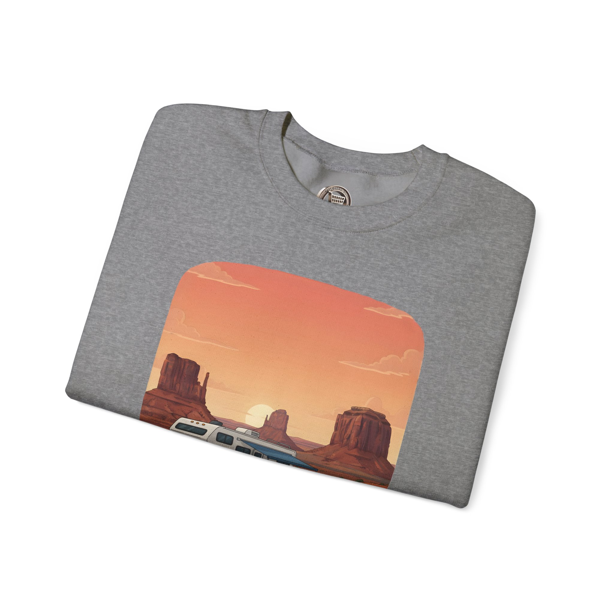 Unisex Heavy Blend™ Crewneck Sweatshirt — "Life Is A Journey-Not A Destination" Design Sitcom-Line