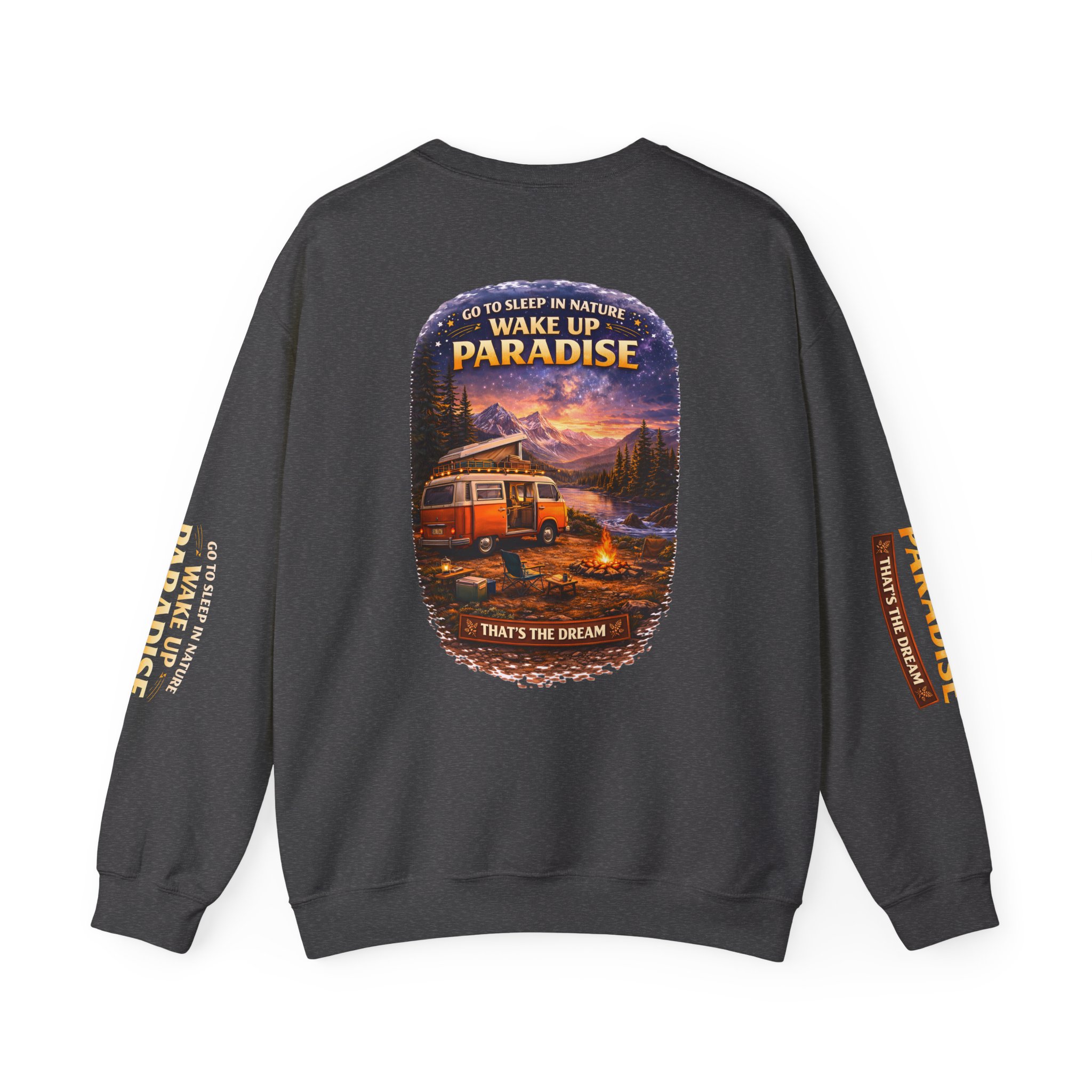 Unisex Heavy Blend™ Crewneck Sweatshirt — "Go To Sleep Nature " Design Scenic-Line