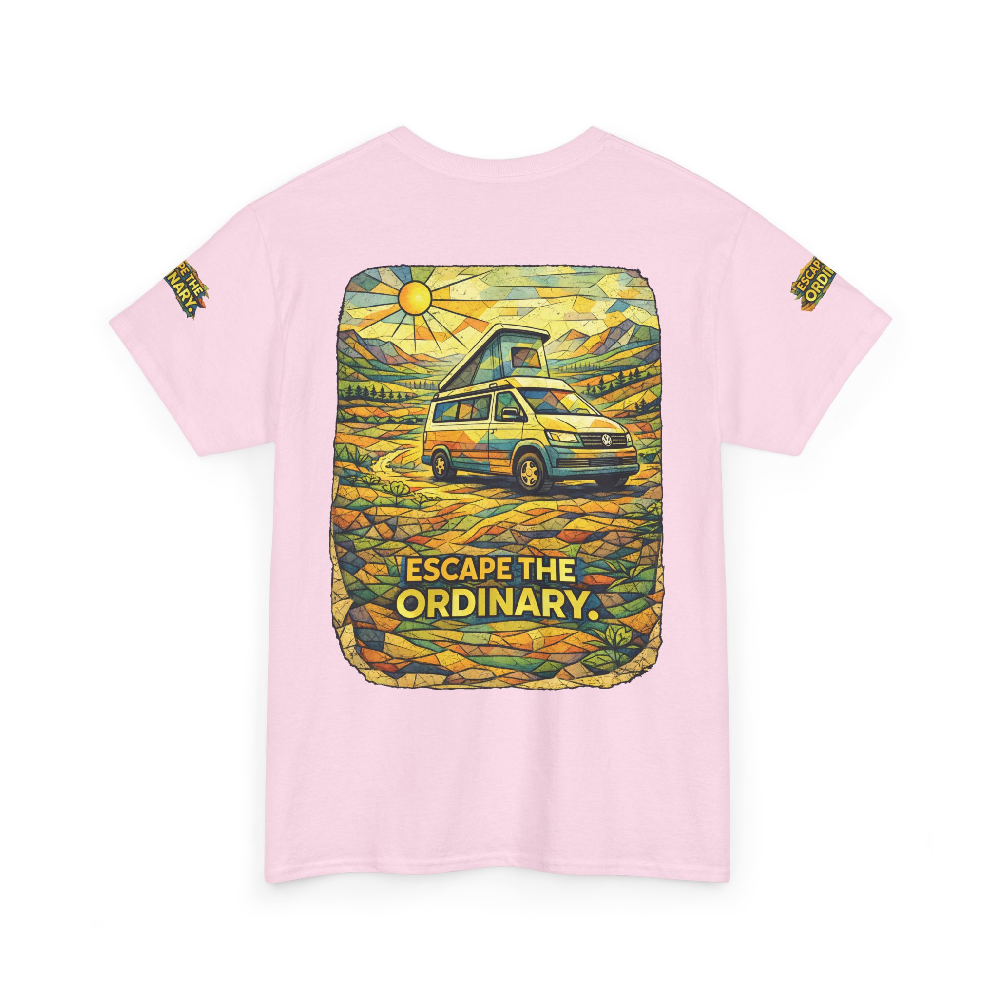 12006063971609168333_2048.jpeg Unisex Heavy Cotton Tee — "Escape The Ordinary" Design Cubic-Line