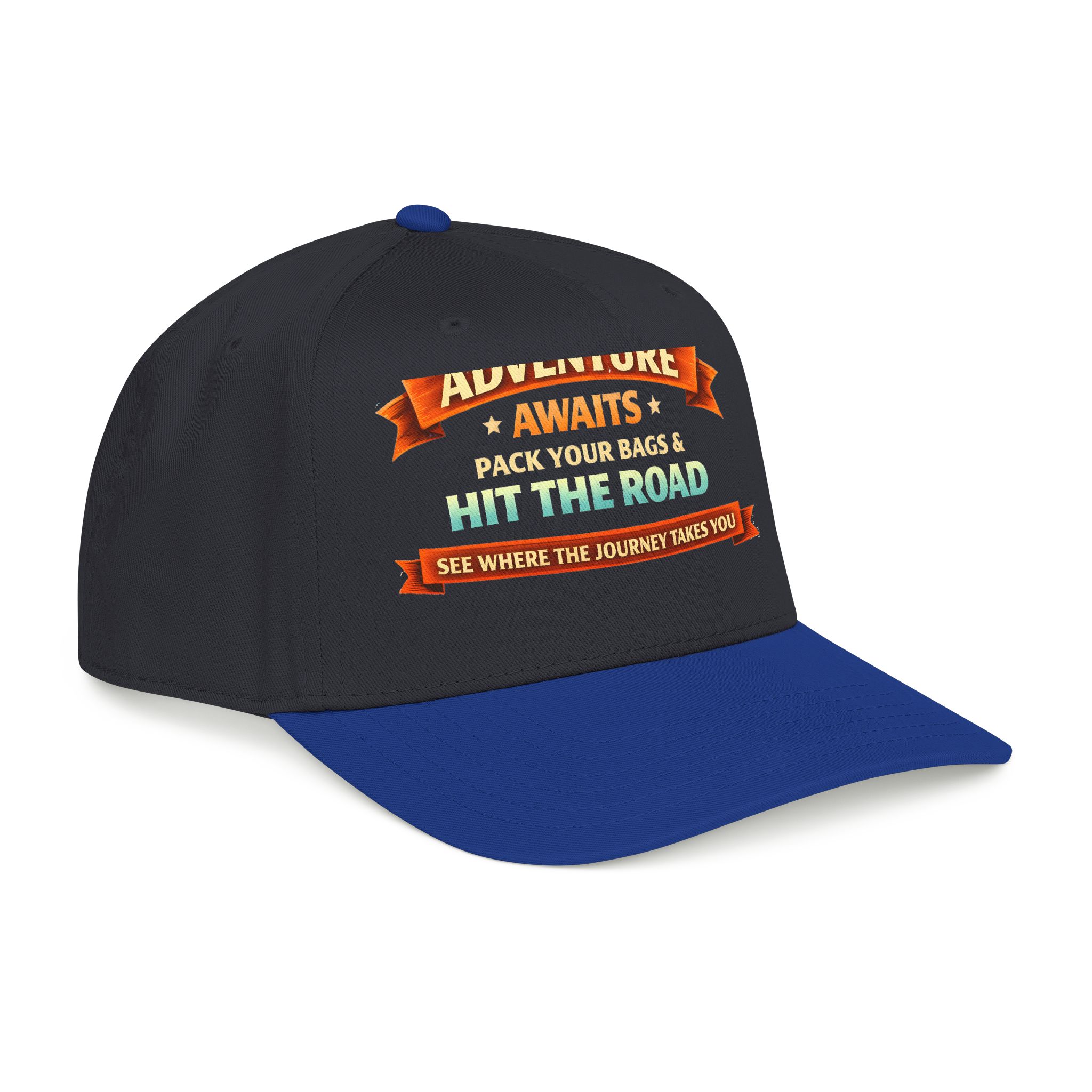 Baseball Cap - "Adventure Awaits-Pack Your Bags" Design Scenic-Line