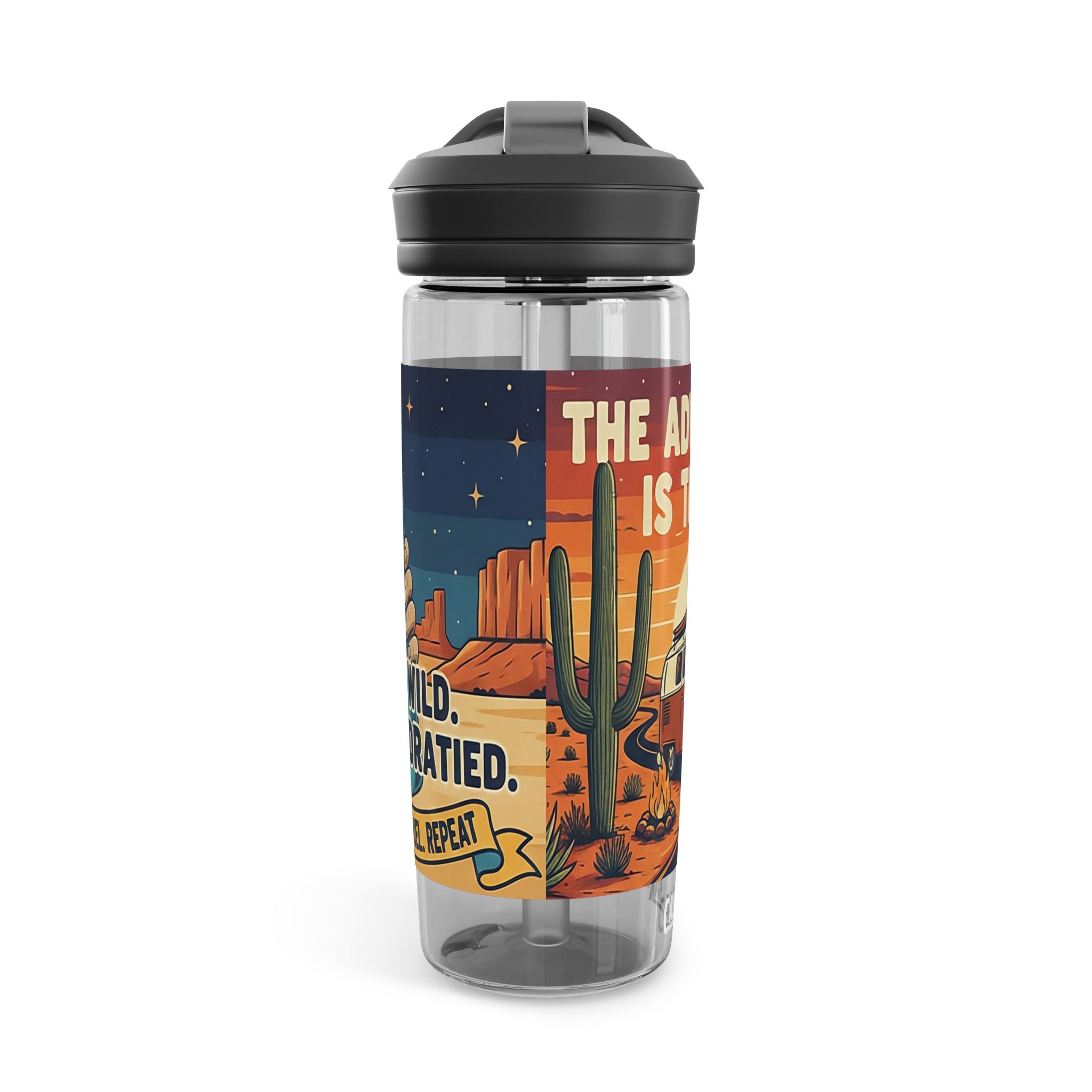 120296852327846883_2048.jpeg Water Bottle CamelBak — "Adventure Is Thirsty "20oz/25oz Travel Bottle with Retro Road Trip Design