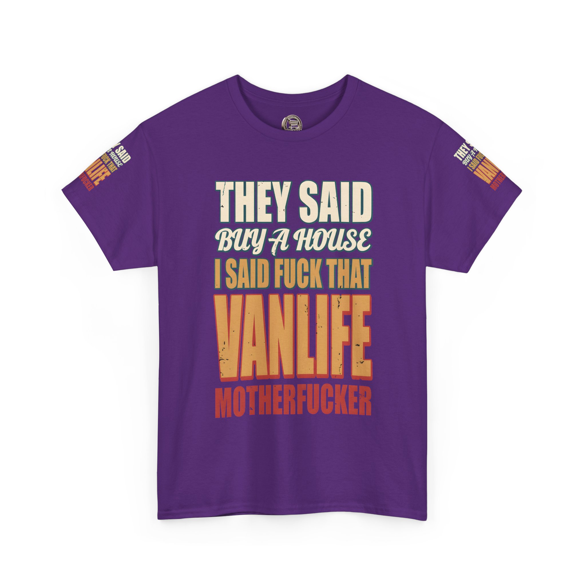 12046008774295136627_2048.jpeg Unisex Heavy Cotton Tee — "They Said Buy A House" Design F**K-Line