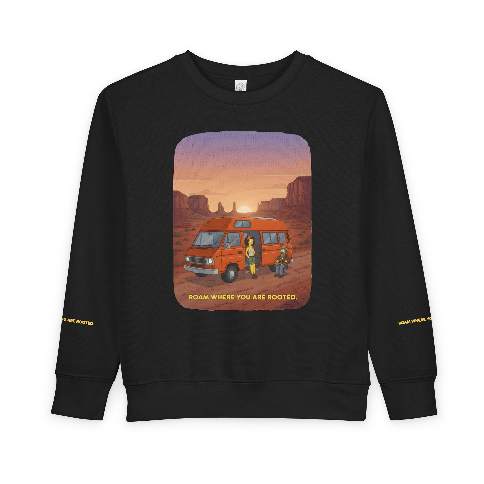 Toddler Sweatshirt - "Roam Where You Are Rooted" (Design Sitcom-Line)