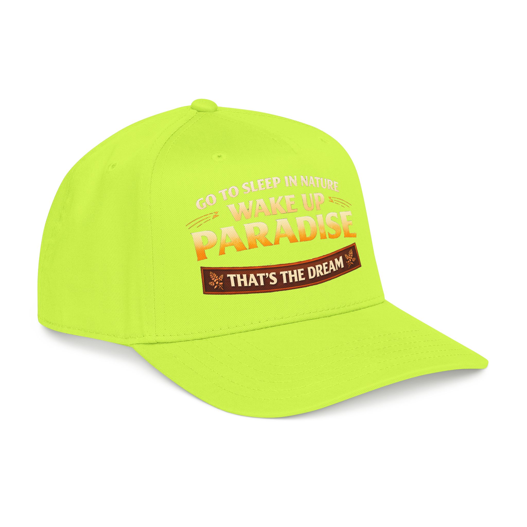 Baseball Cap - "Go sleep Nature-Wake Up Paradise" Design Scenic-Line