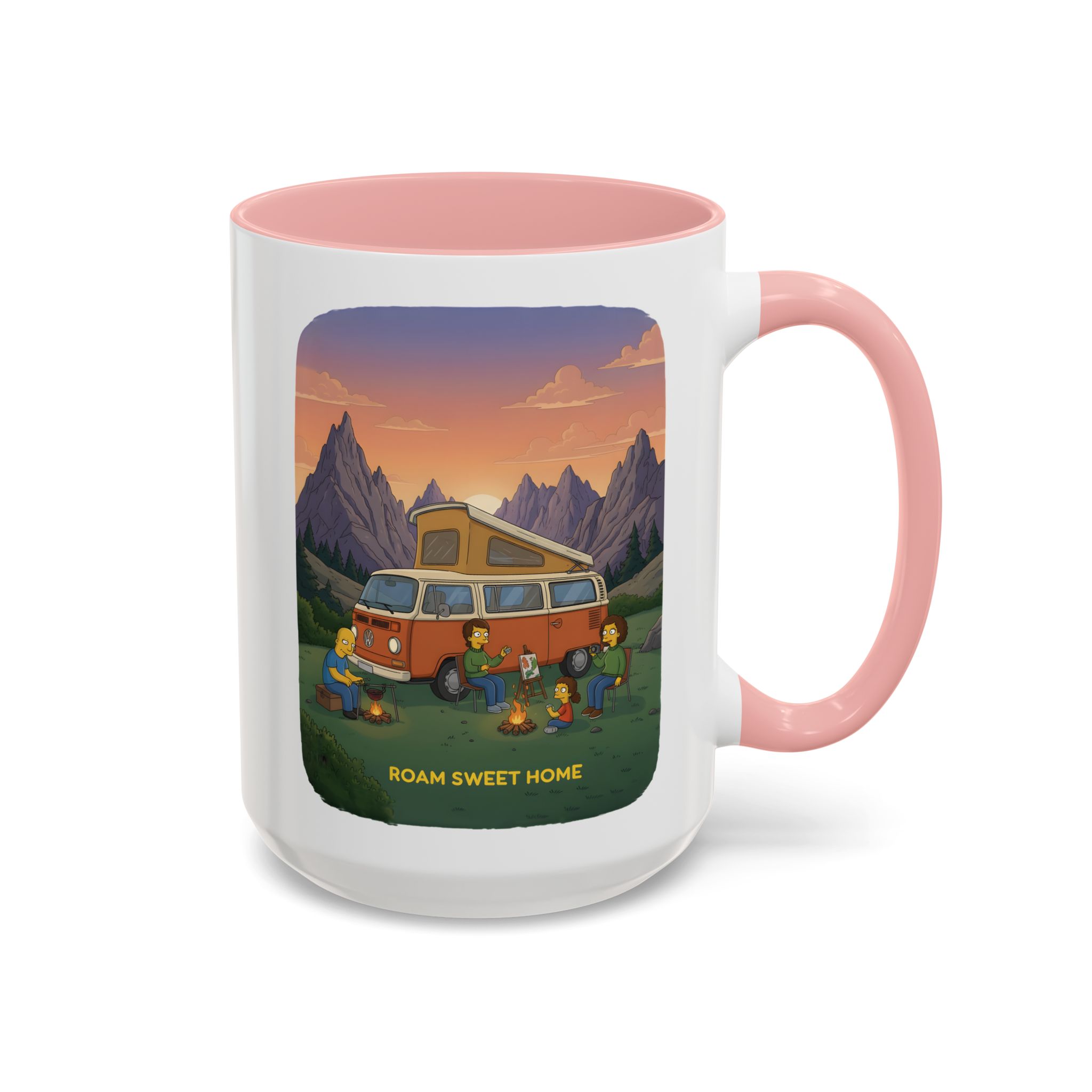Accent Coffee Mug (11, 15oz) — "Roam Sweet Home" Design Sitcom-Line
