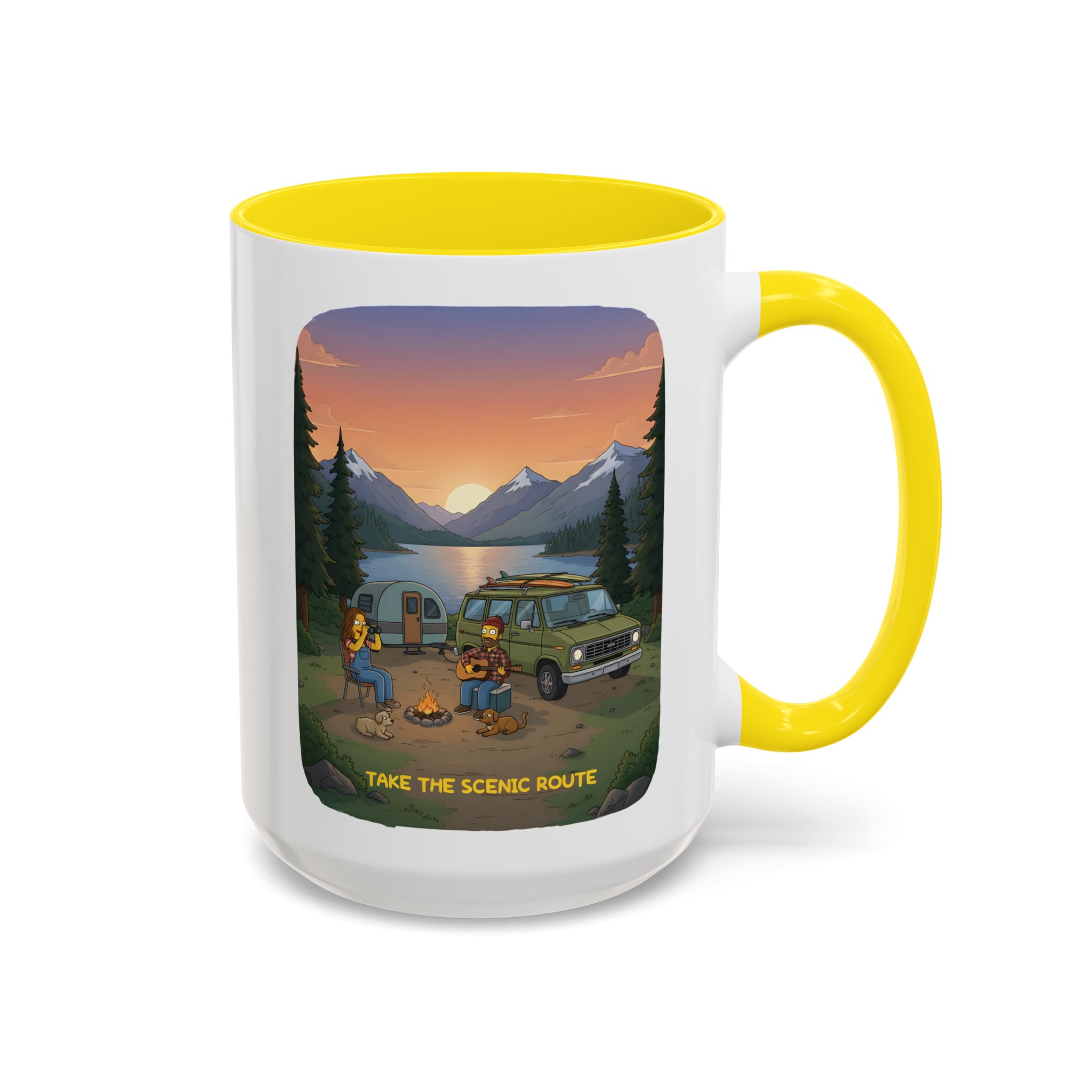 12069668196168253847_2048.jpeg Accent Coffee Mug (11, 15oz) — "Take The Scenic Route" Design Sitcom-Line