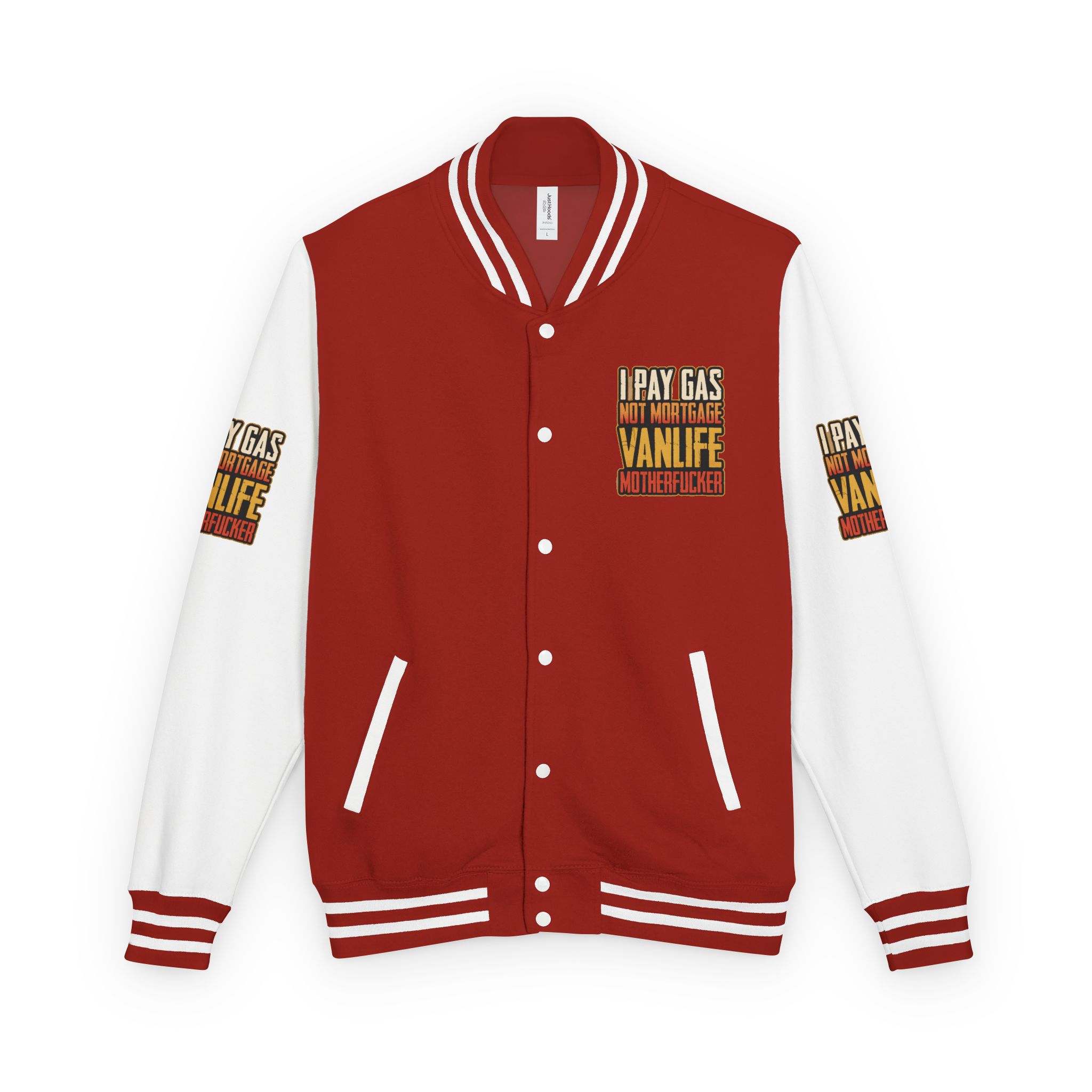 12070278058747327316_2048-1.jpeg Unisex Heavyweight Letterman Jacket — "I Pay Gas Not Mortgage" Design F**K-Line