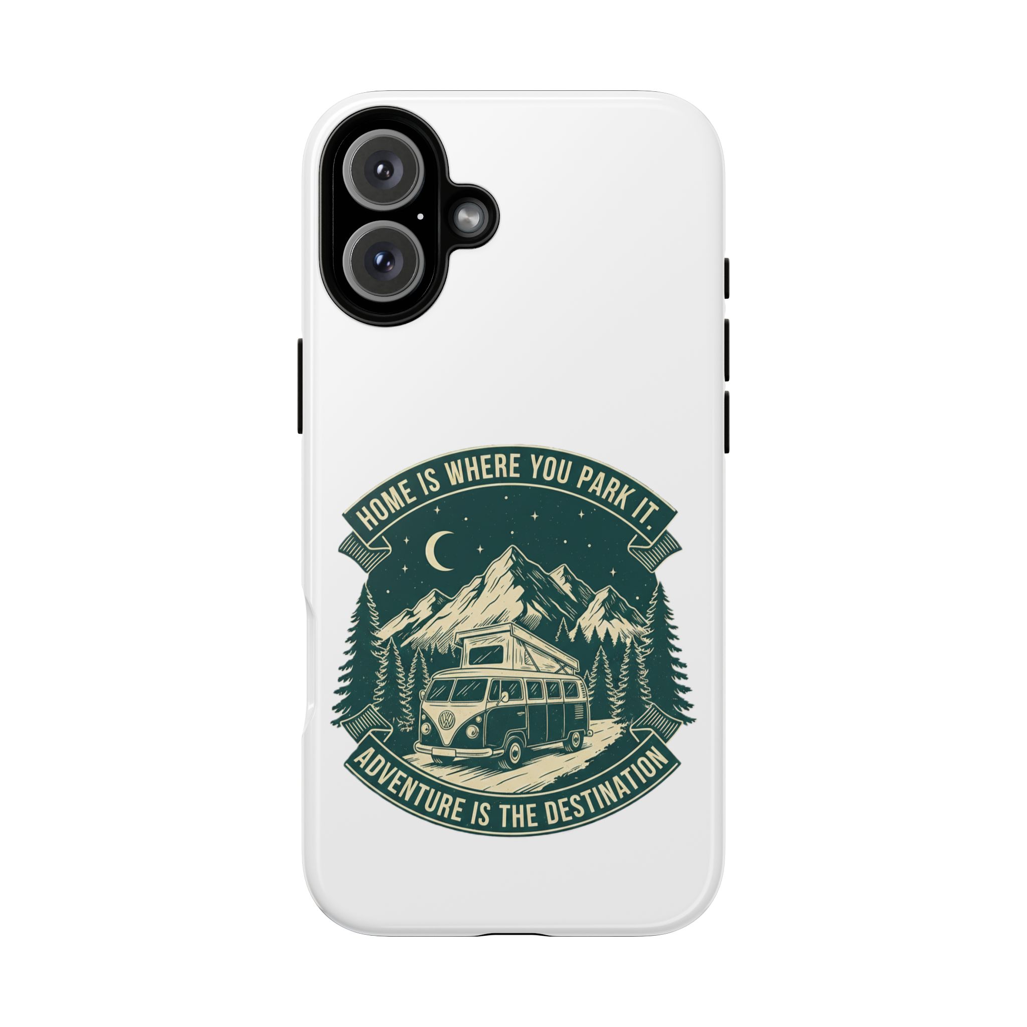 Phone Case — "Home Is Where You Park It-Adventure is the destination" Camper Van Design