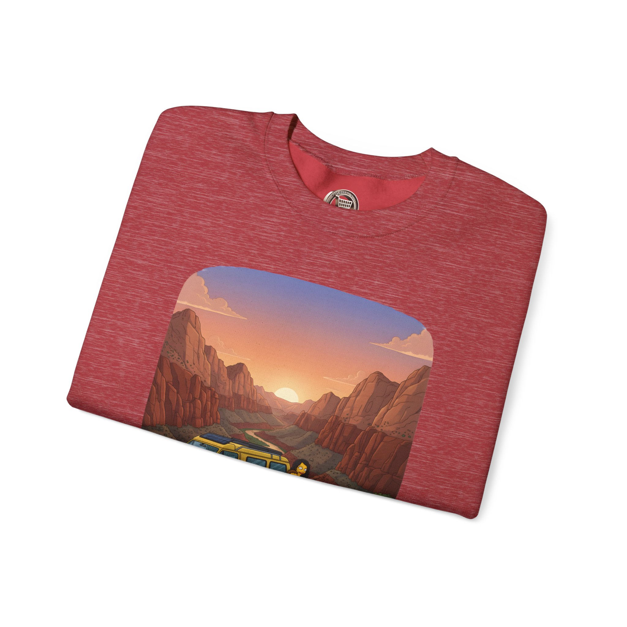 Unisex Heavy Blend™ Crewneck Sweatshirt — "Home Is Where You Park It" Design Sitcom-Line
