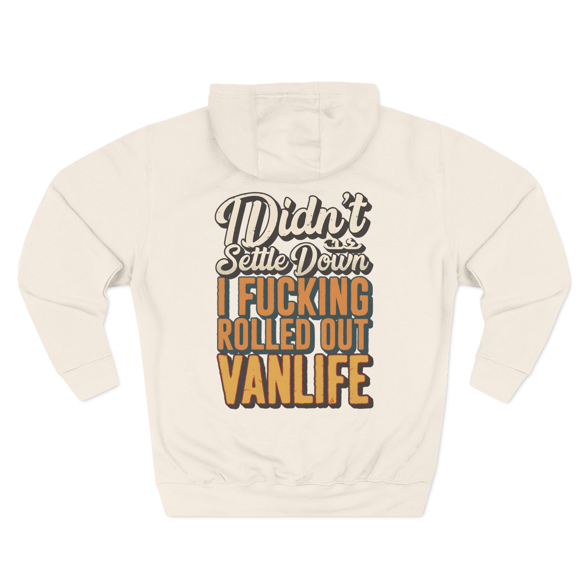Three-Panel Fleece Hoodie - "Dind´t Settle Down" Design F**K-Line