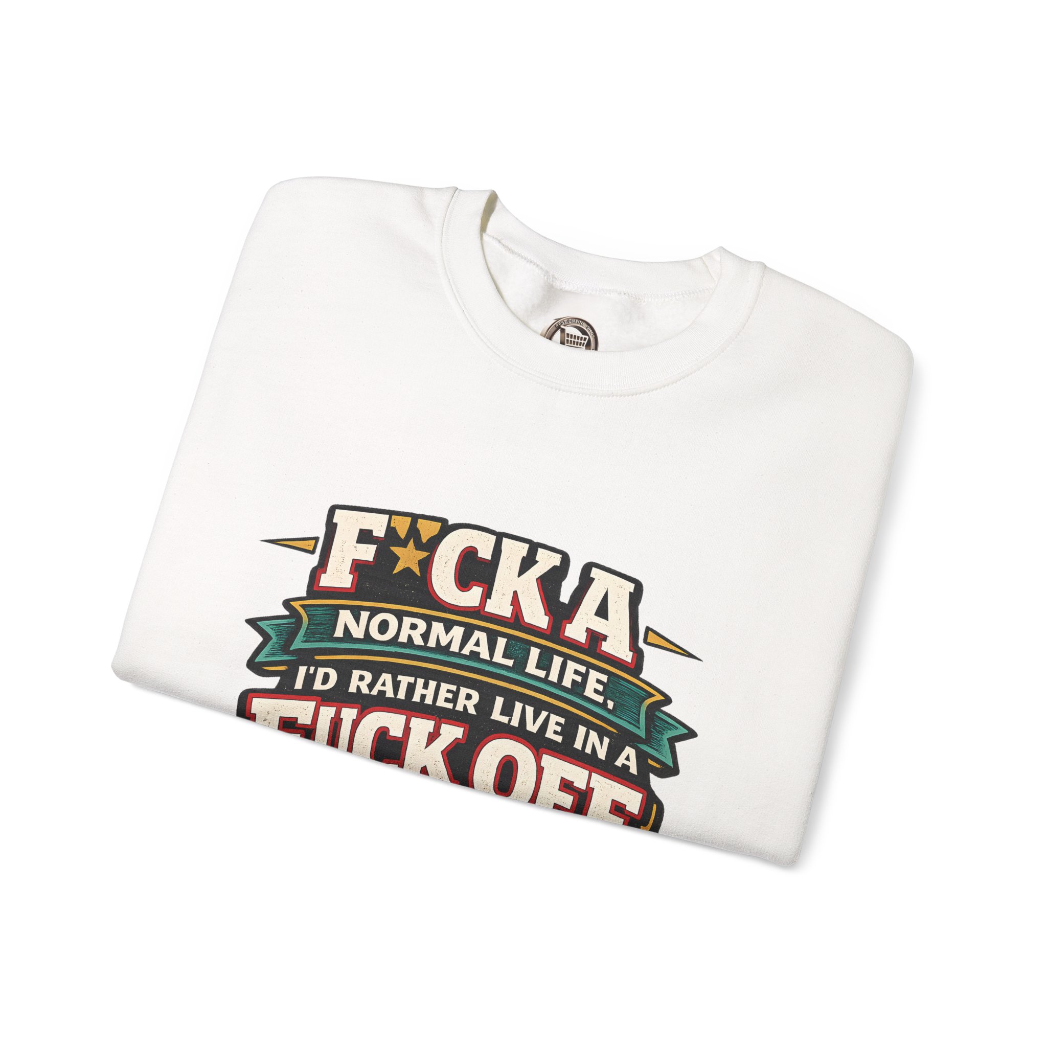 12099762063415510265_2048.jpeg Unisex Heavy Blend™ Crewneck Sweatshirt — "Fuck A Normal Life" Design F**K-Line