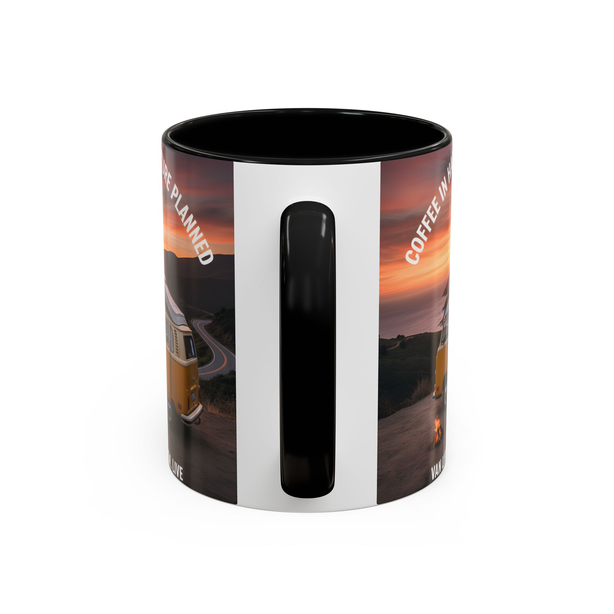 Accent Coffee Mug (11, 15oz) - "Coffee in Hand, Adventure Planned"