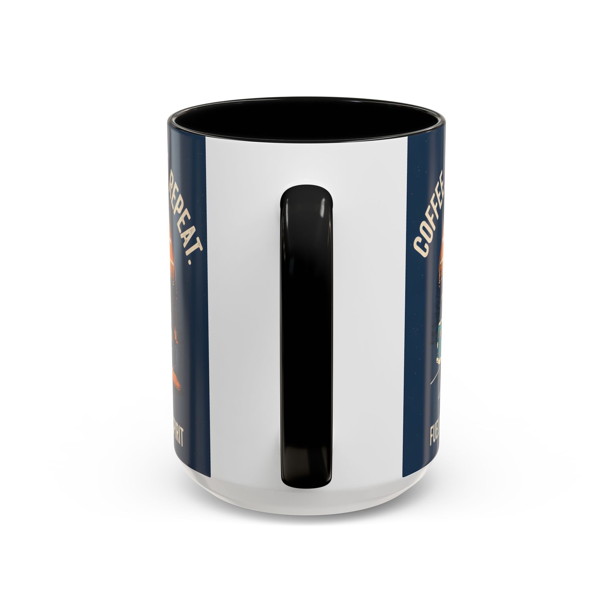 Accent Coffee Mug (11, 15oz) - "Coffee. Adventure. Repeat."