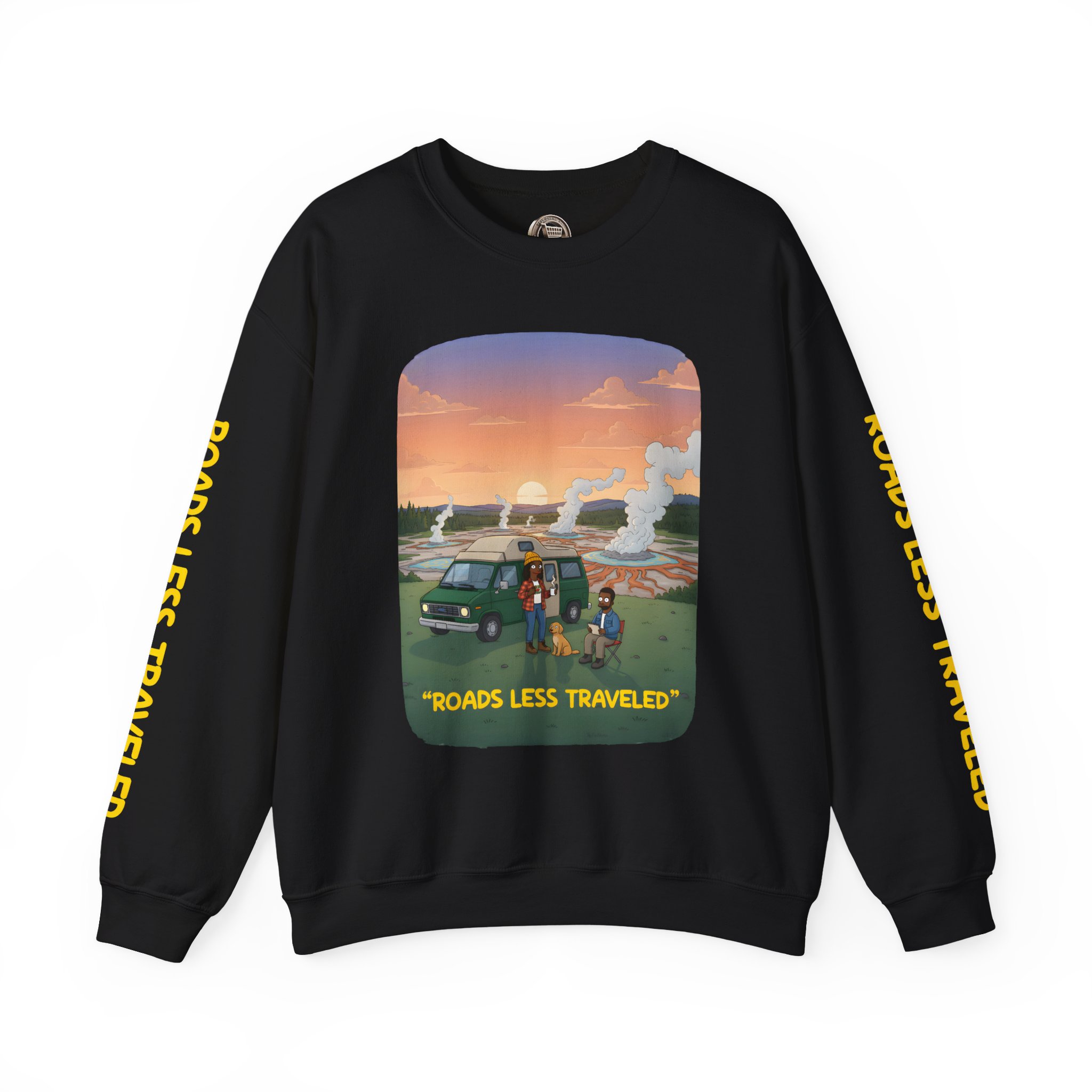 Unisex Heavy Blend™ Crewneck Sweatshirt — "Roads Less Traveled" Design Sitcom-Line