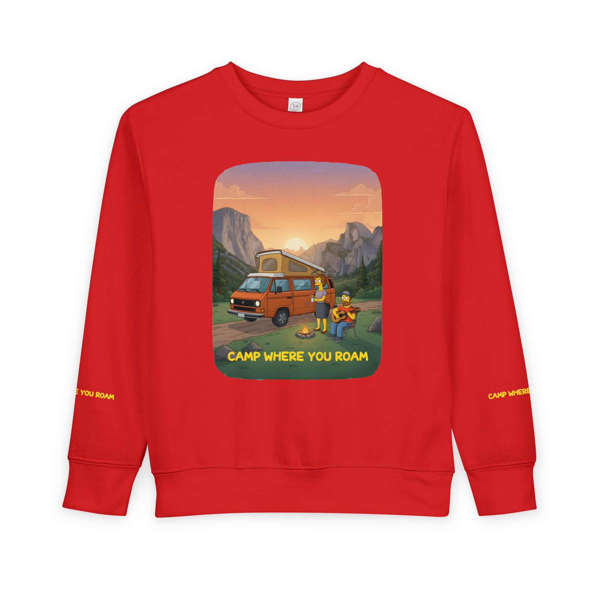 12118454965589915225_2048-1.jpeg Toddler Sweatshirt - "Camp Where You Roam" (Design Sitcom-Line)