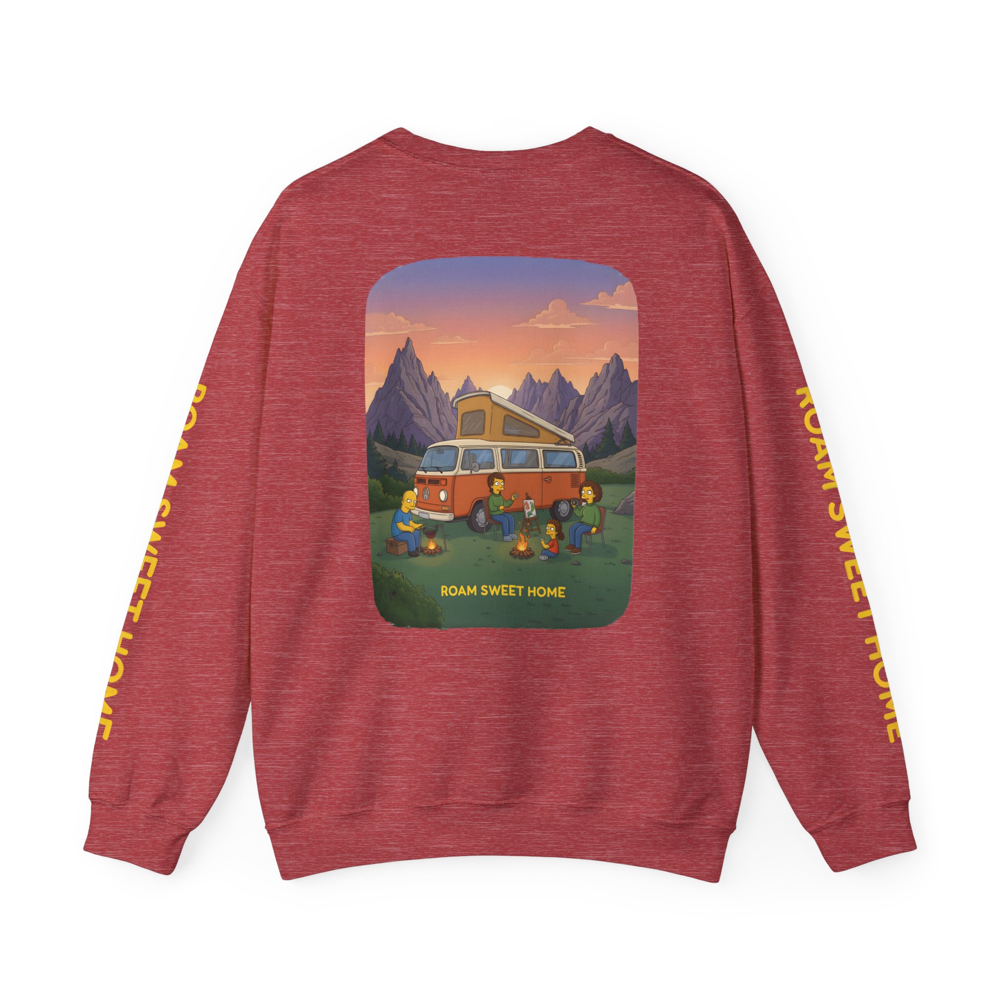 Unisex Heavy Blend™ Crewneck Sweatshirt — "Roam Sweet Home" Design Sitcom-Line
