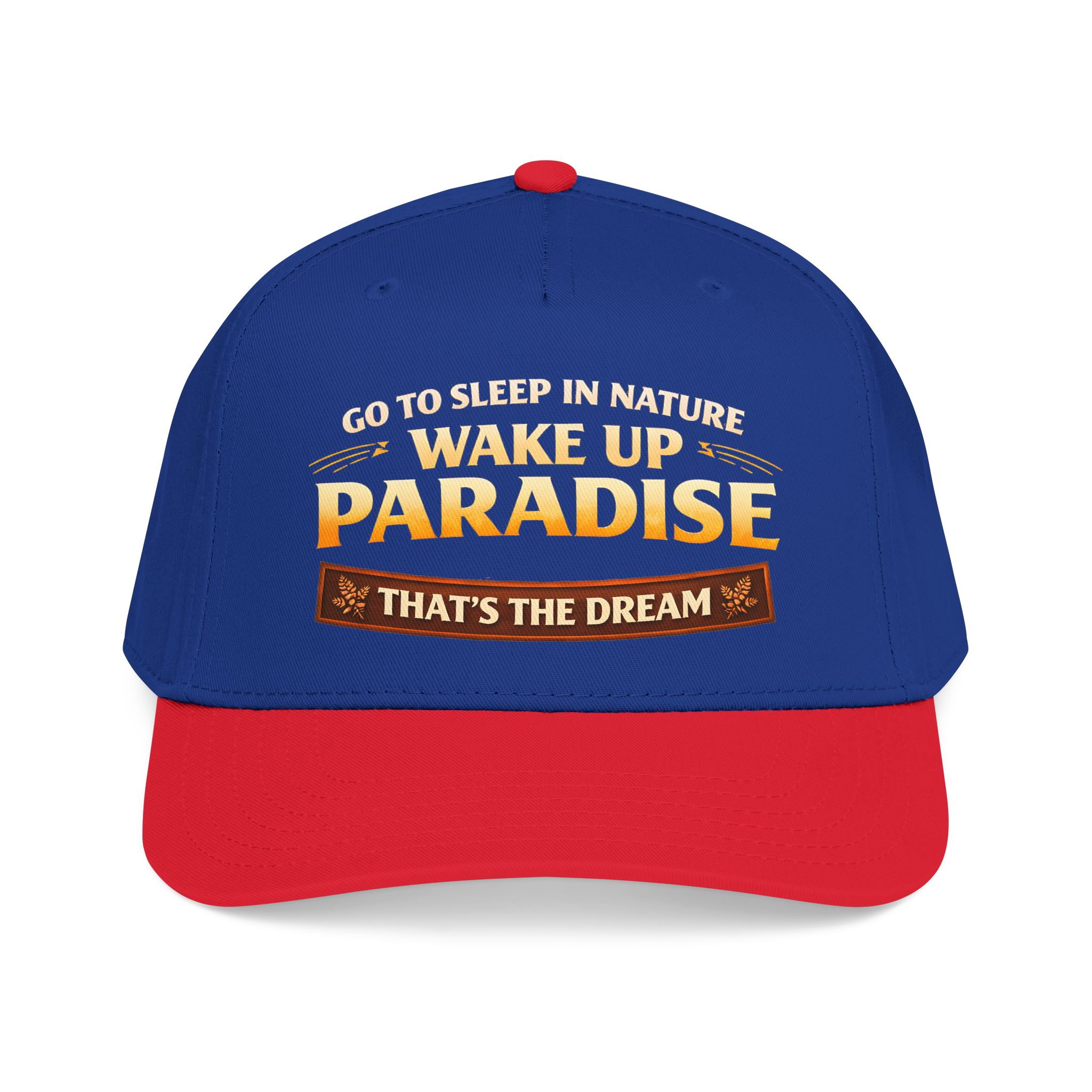 Baseball Cap - "Go sleep Nature-Wake Up Paradise" Design Scenic-Line
