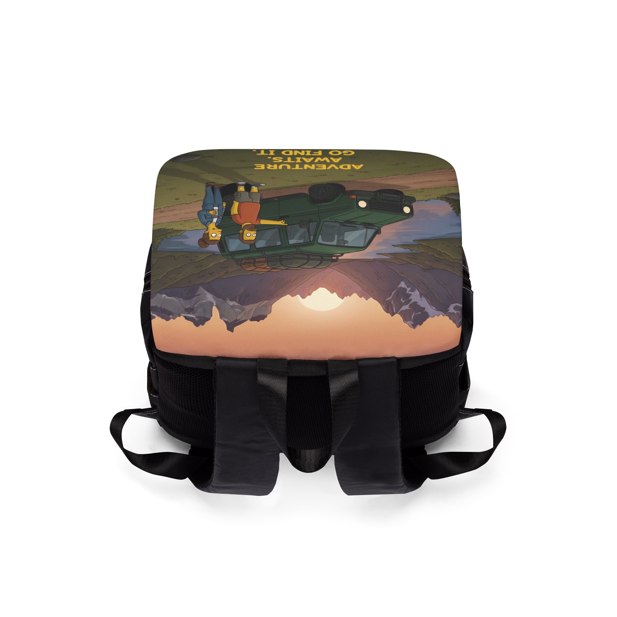 12135748658290145608_2048.jpeg Unisex Casual Shoulder Backpack — "Adventure Awaits-Go Find It" Design Sitcom-Line
