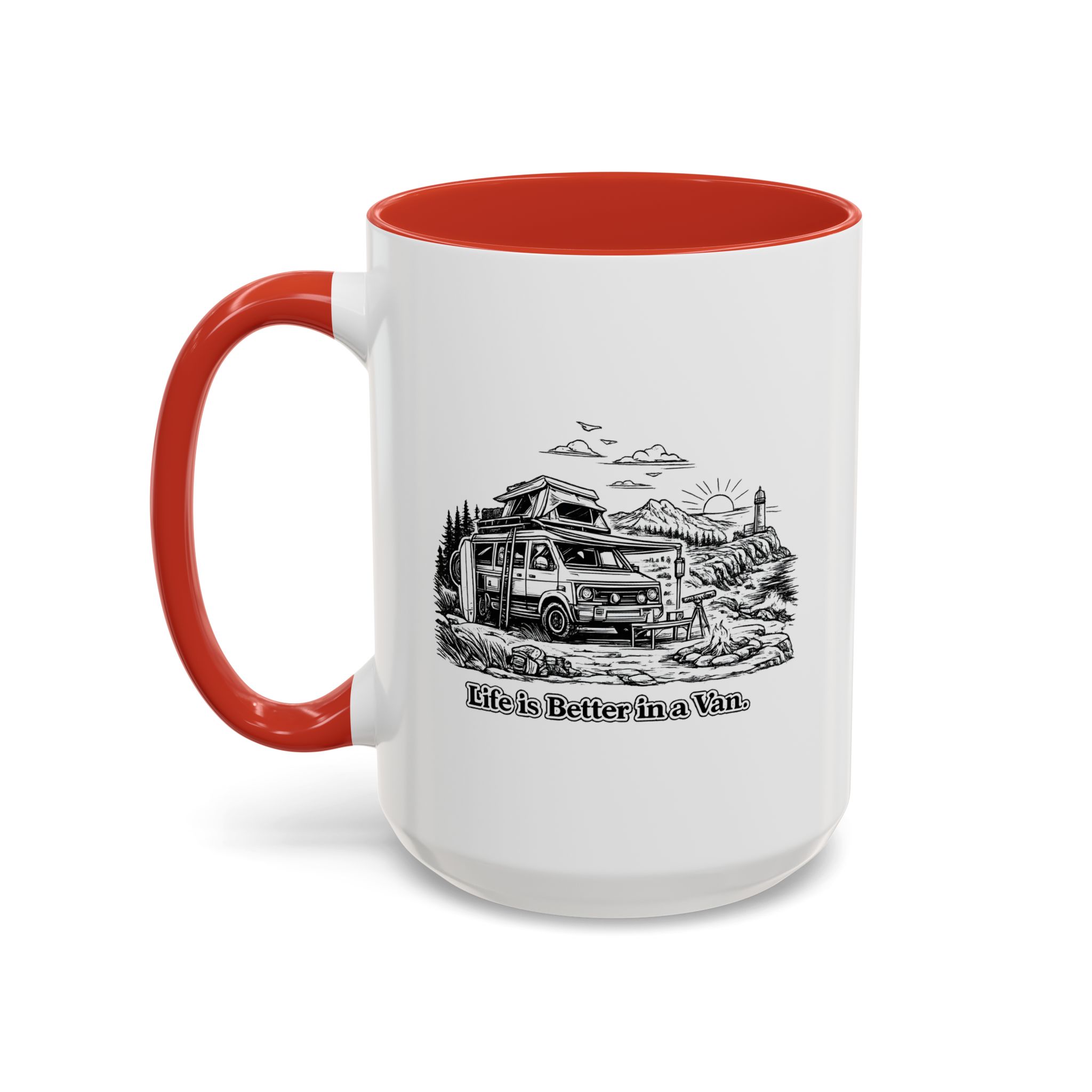 12139931388894320711_2048.jpeg Accent Coffee Mug (11, 15oz) — "Life Is Better In A Van" Design Minimal-Line