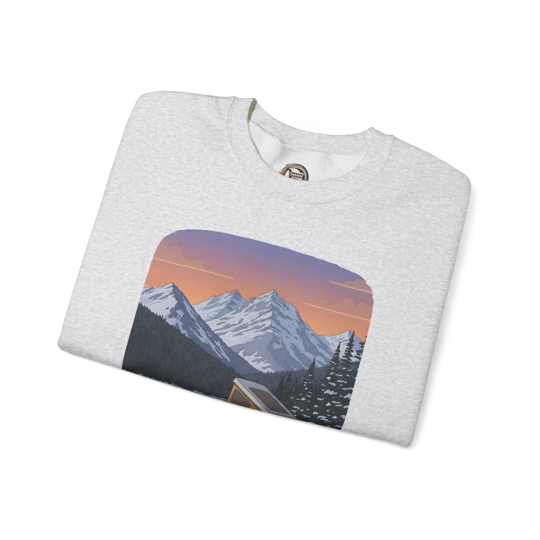 Unisex Heavy Blend™ Crewneck Sweatshirt — "Chase The Views-Not The Crowds"" Design Sitcom-Line
